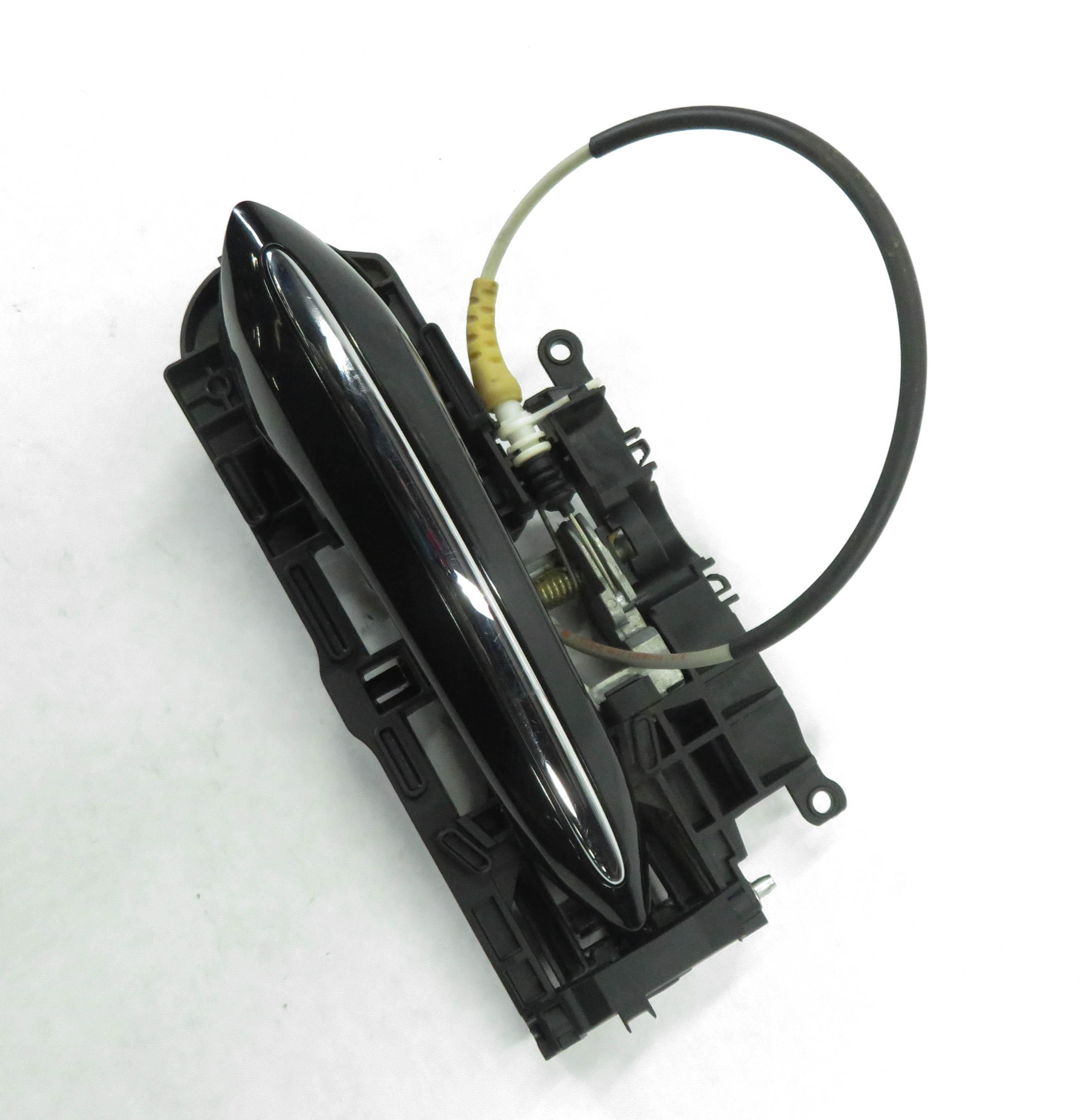2011-2016 BMW 528i 535i 550i M5 (F10) LEFT REAR DOOR HANDLE w/ LIGHT (BLACK 475) — exact item pictured