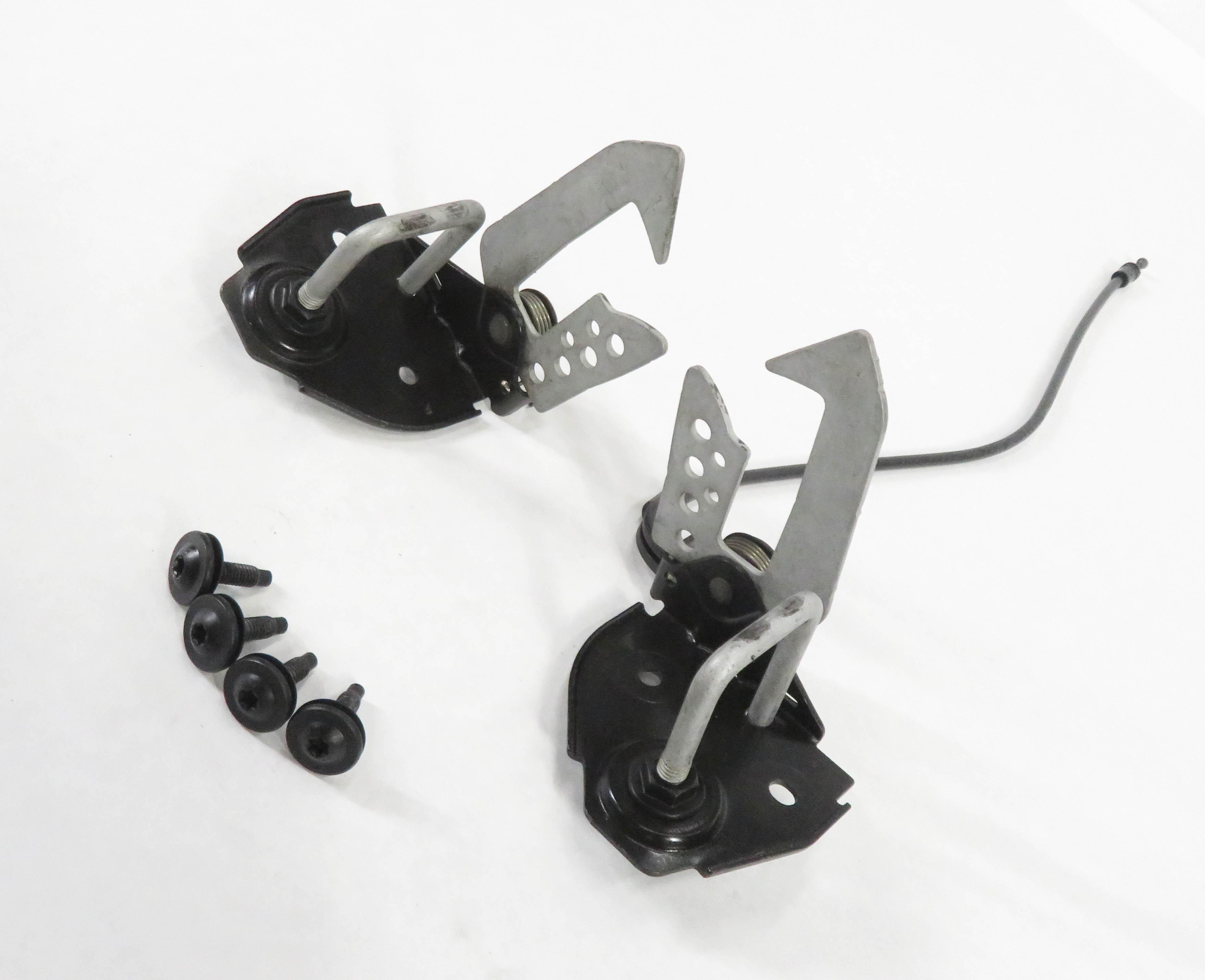 2012 BMW 528i (F10) FRONT LEFT & RIGHT UPPER HOOD LOCK LATCH SET-2 — exact item pictured