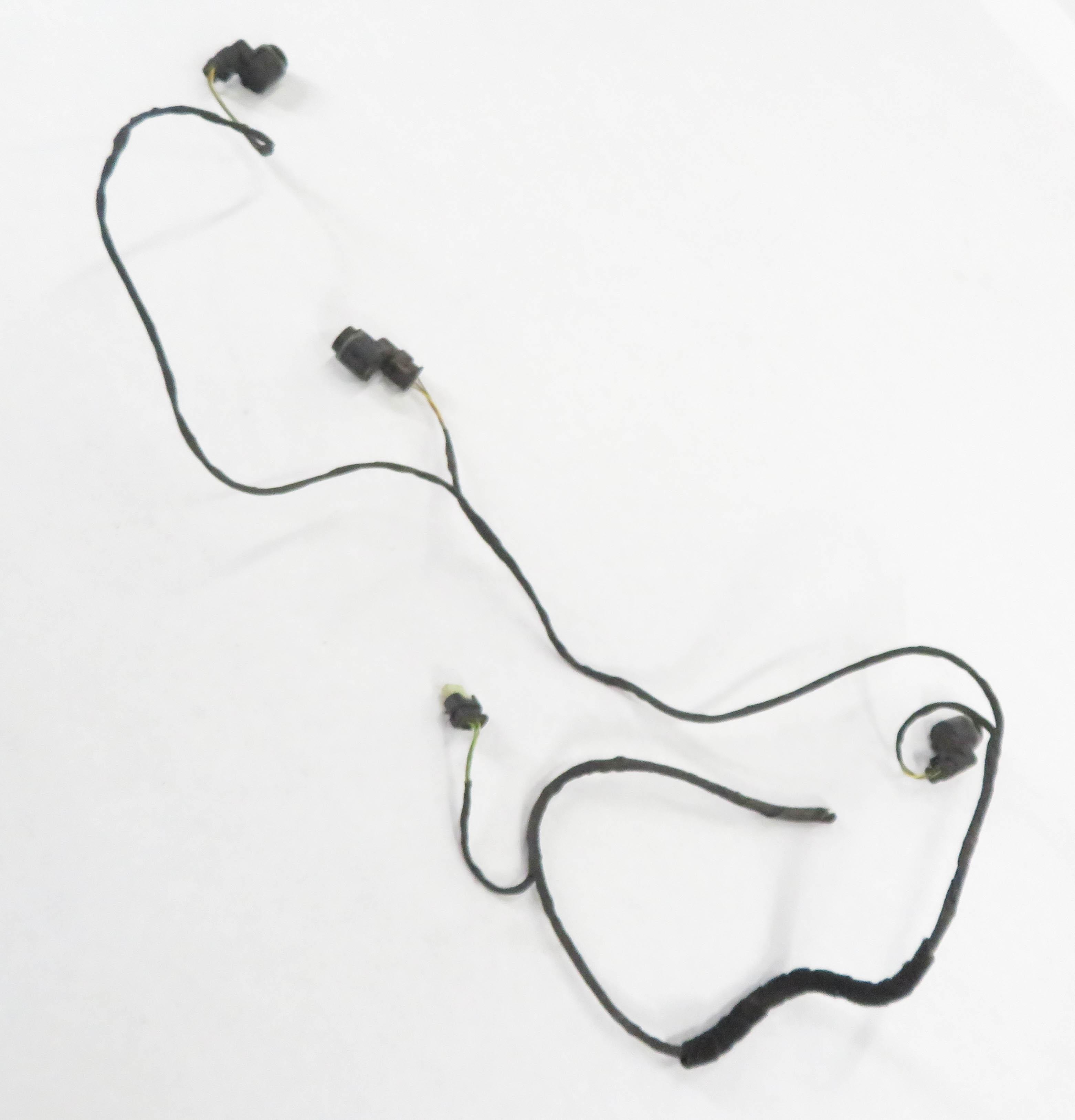 2012 BMW 528i (F10) REAR PDC PARK DISTANCE SENSOR SET-3 w/ HARNESS (BLACK 475) — exact item pictured
