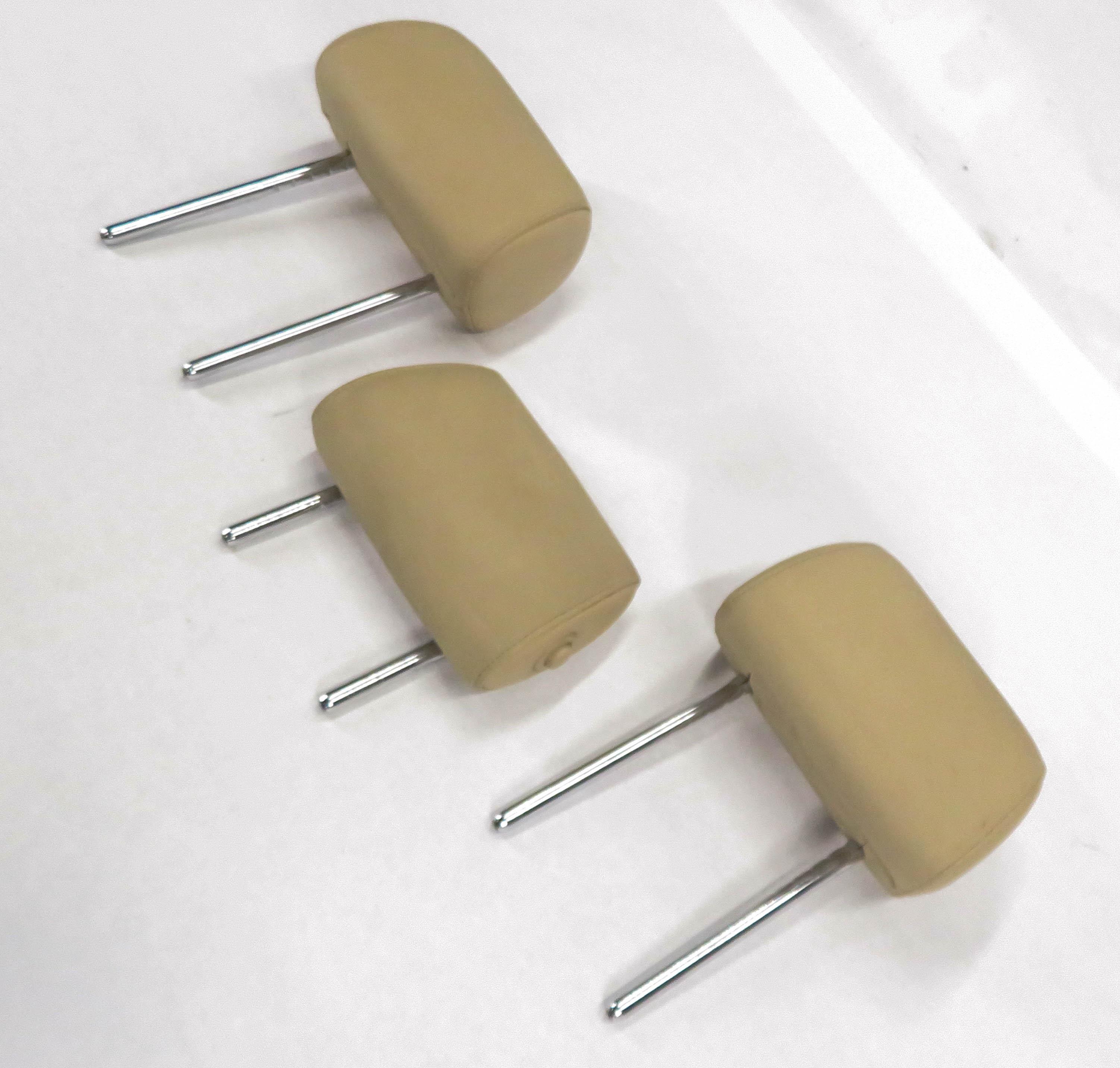 2011 BMW 535i (F10) REAR - LEFT / CENTER / RIGHT - BEIGE LEATHER HEADREST SET-3 — exact item pictured