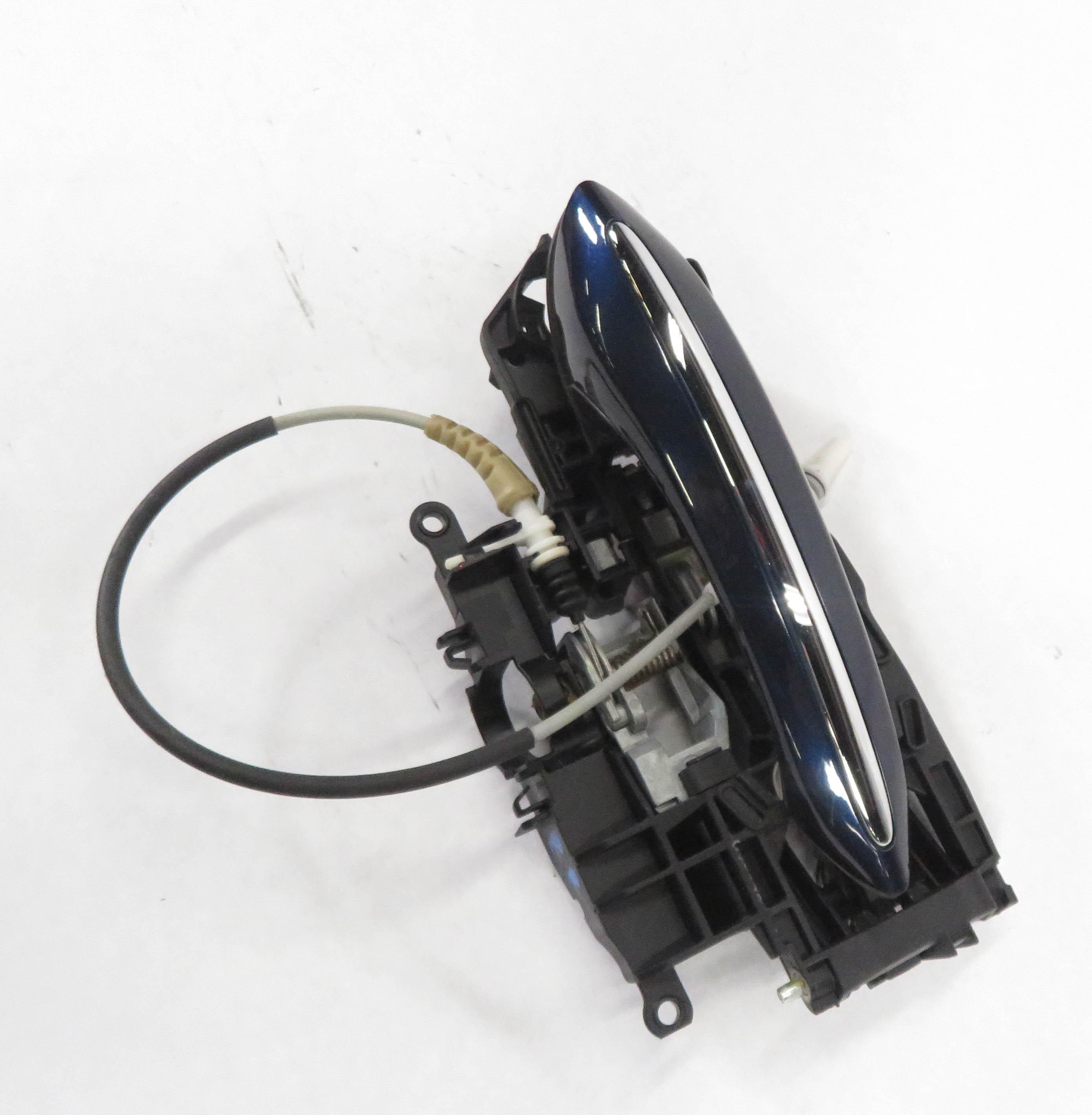 2011-2016 BMW 528i 535i 550i M5 (F10) RIGHT REAR DOOR HANDLE w/ LIGHT (BLUE A89) — exact item pictured