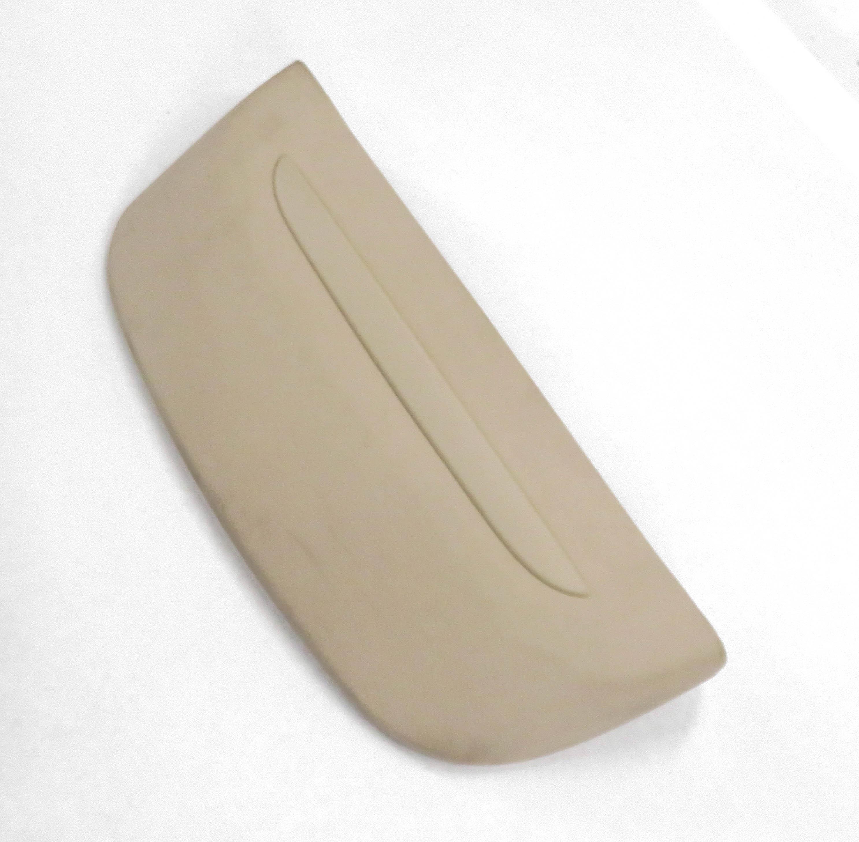 2011 BMW ACTIVE HYBRID 7 (F04) LEFT FRONT SEAT BACK COVER w/ LIGHT (OYSTER) — exact item pictured