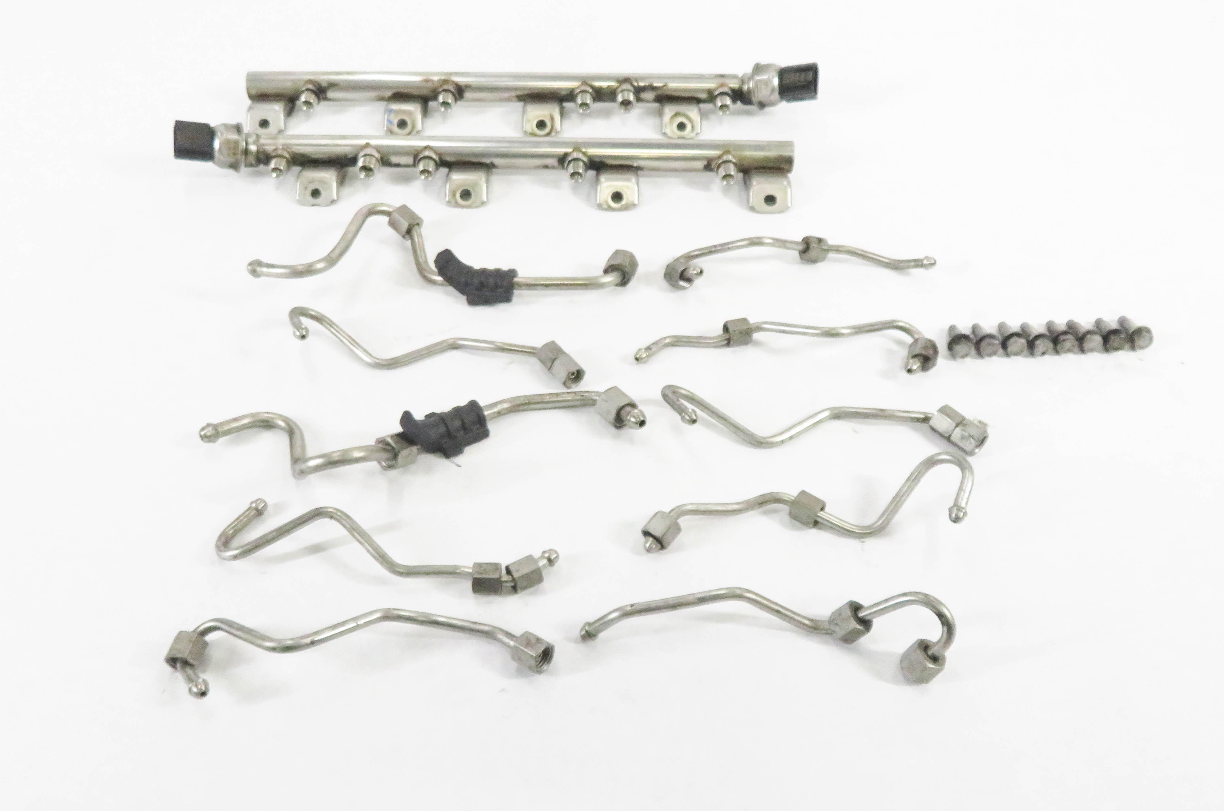 2011 BMW ACTIVE HYBRID 7 (F04) 4.4L N63 TWIN TURBO ENGINE INJECTION FUEL RAIL — exact item pictured