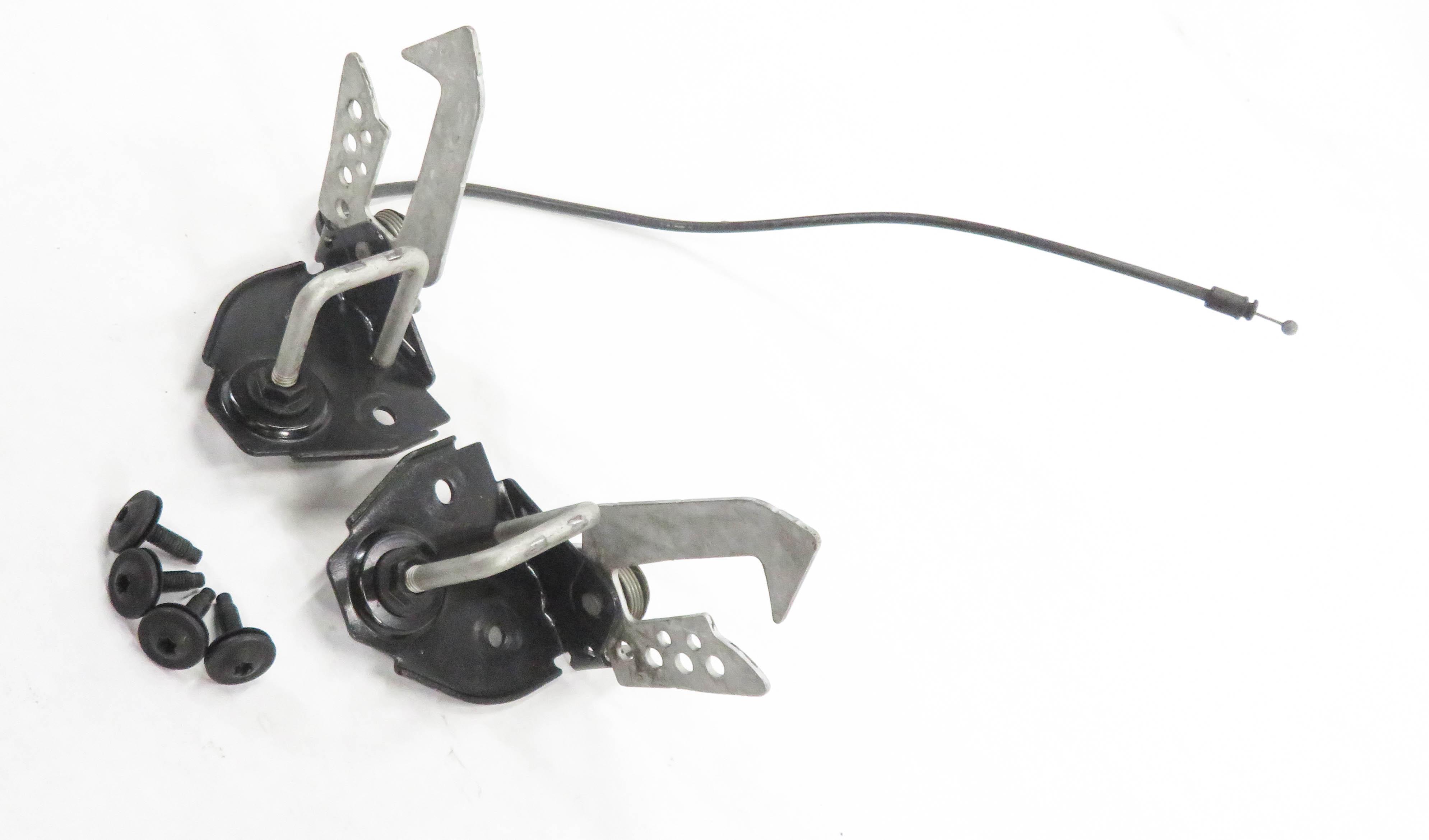 2011 BMW 535i (F10) FRONT LEFT & RIGHT UPPER HOOD LOCK SAFETY LATCH SET-2 — exact item pictured