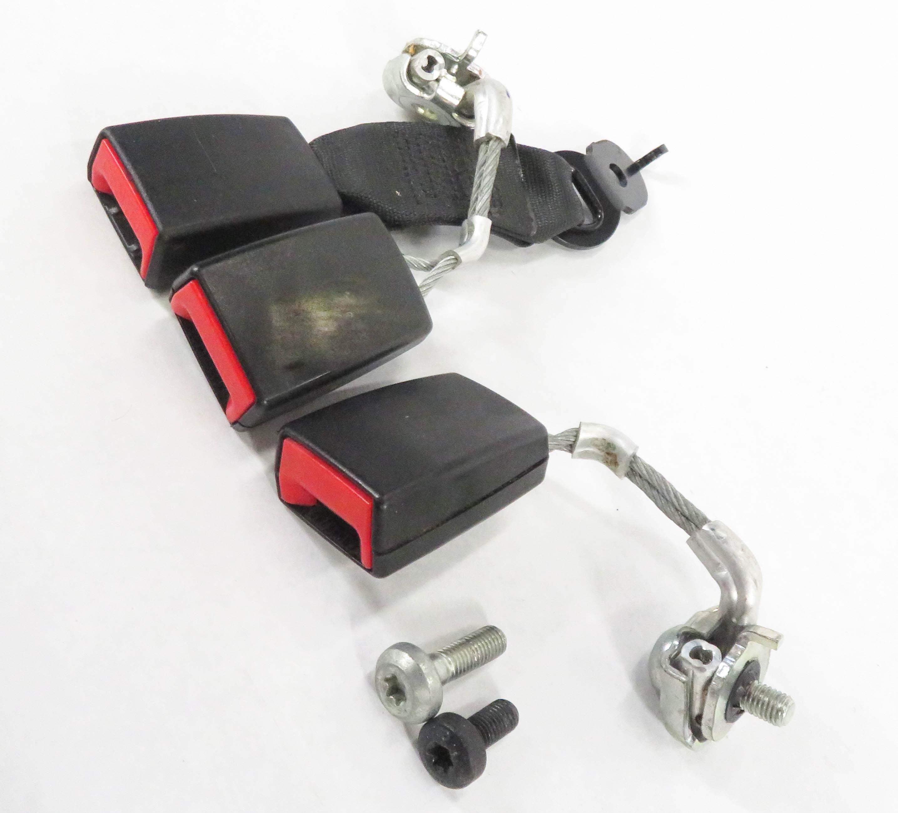 2011 BMW 535i (F10) REAR - SEATBELT BUCKLE RETRACTOR SET-3 (BLACK) — exact item pictured