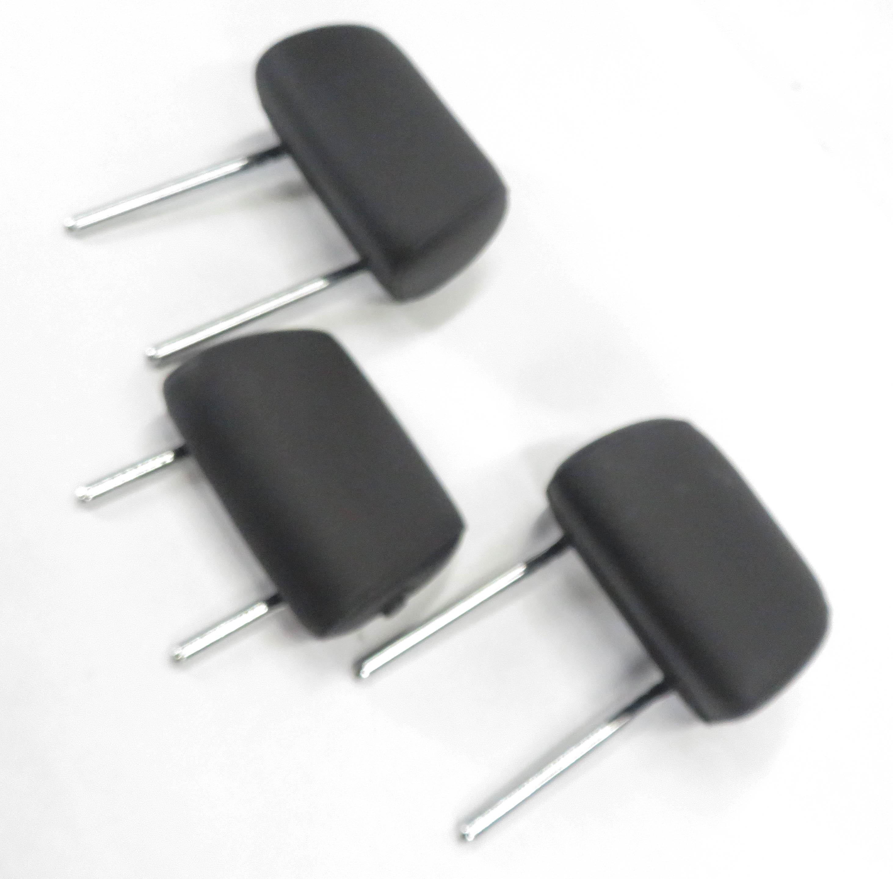 2011 BMW 535i (F10) REAR - LEFT / CENTER / RIGHT - BLACK LEATHER HEADREST SET-3 — exact item pictured