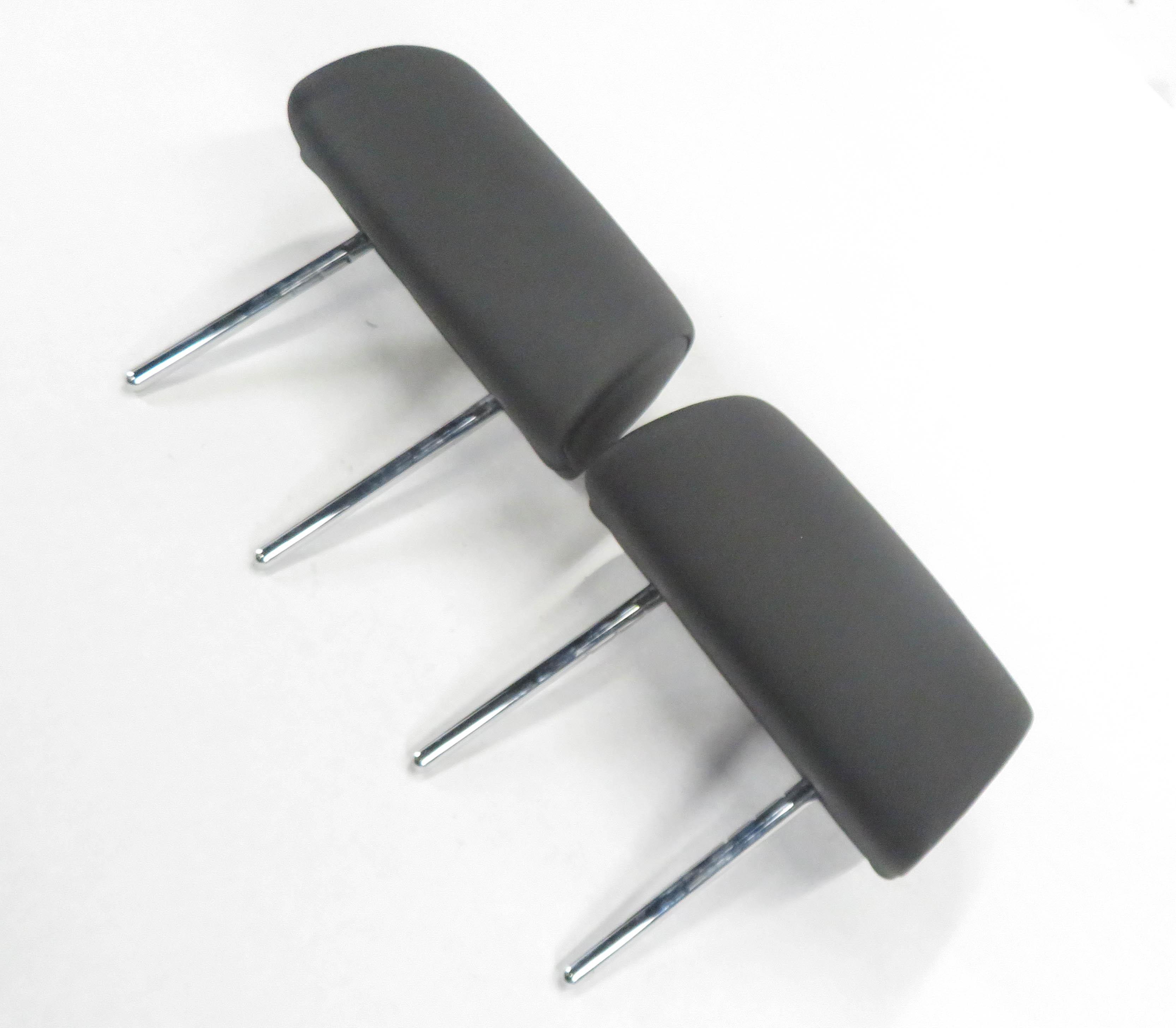 2011 BMW X5 (E70) REAR LEFT & RIGHT 2nd SECOND ROW HEADREST SET (BLACK LEATHER) — exact item pictured