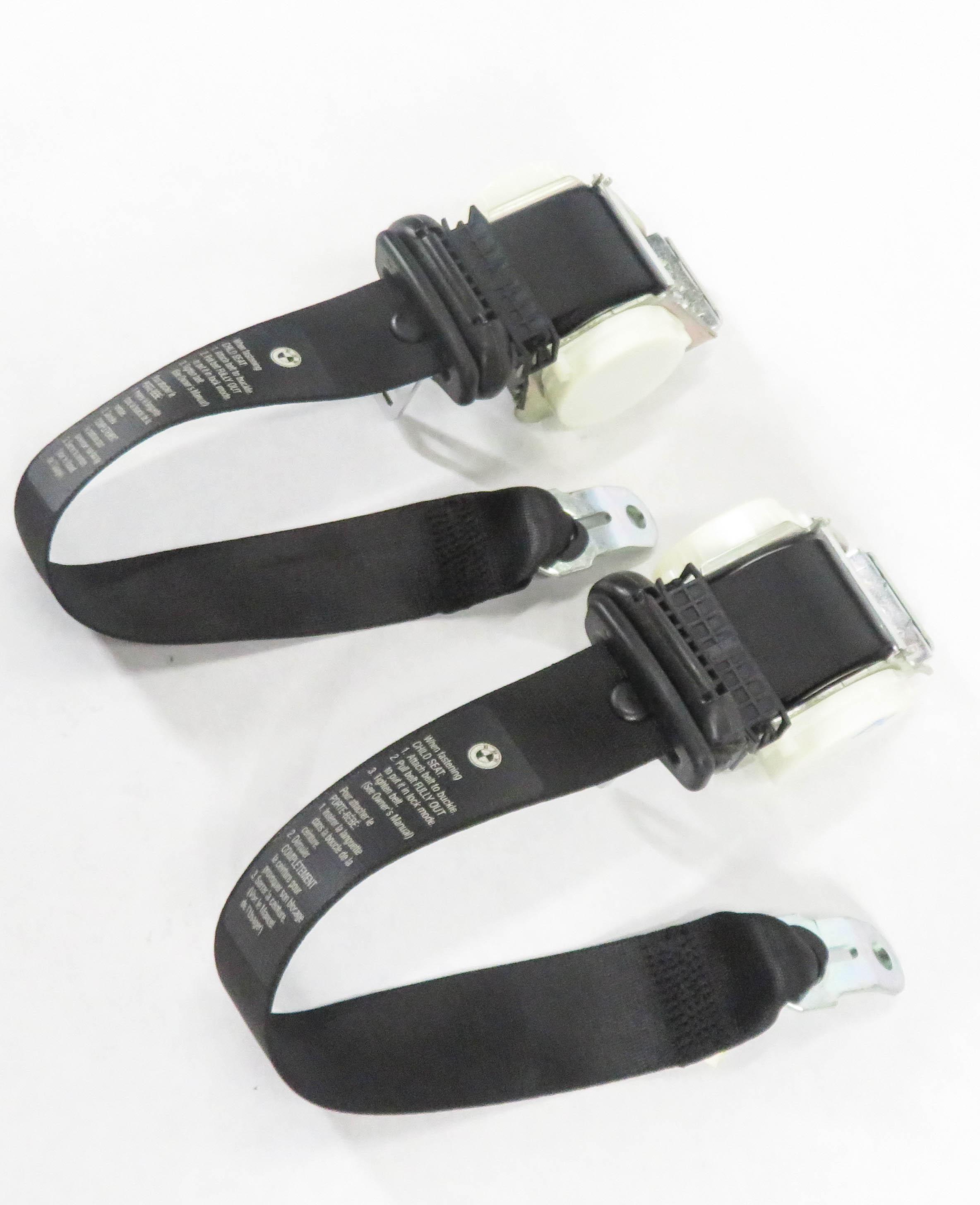2007 BMW M6 (E63) ///M - REAR SEATBELT BUCKLE RETRACTOR SET-2 (BLACK) — exact item pictured