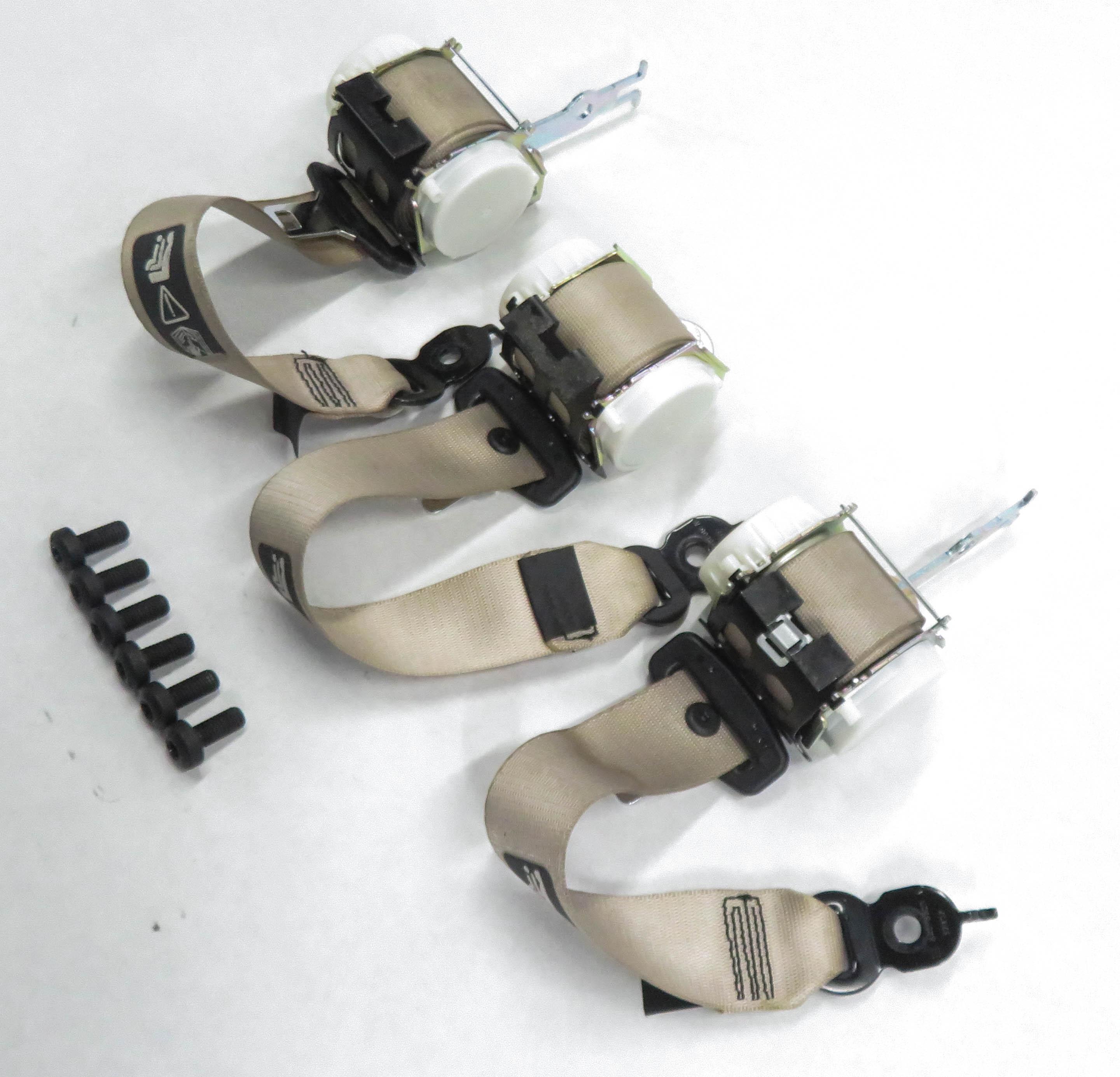 2011 BMW 750i (F01) REAR SEAT SEATBELT RETRACTOR SET-3 (OYSTER) — exact item pictured