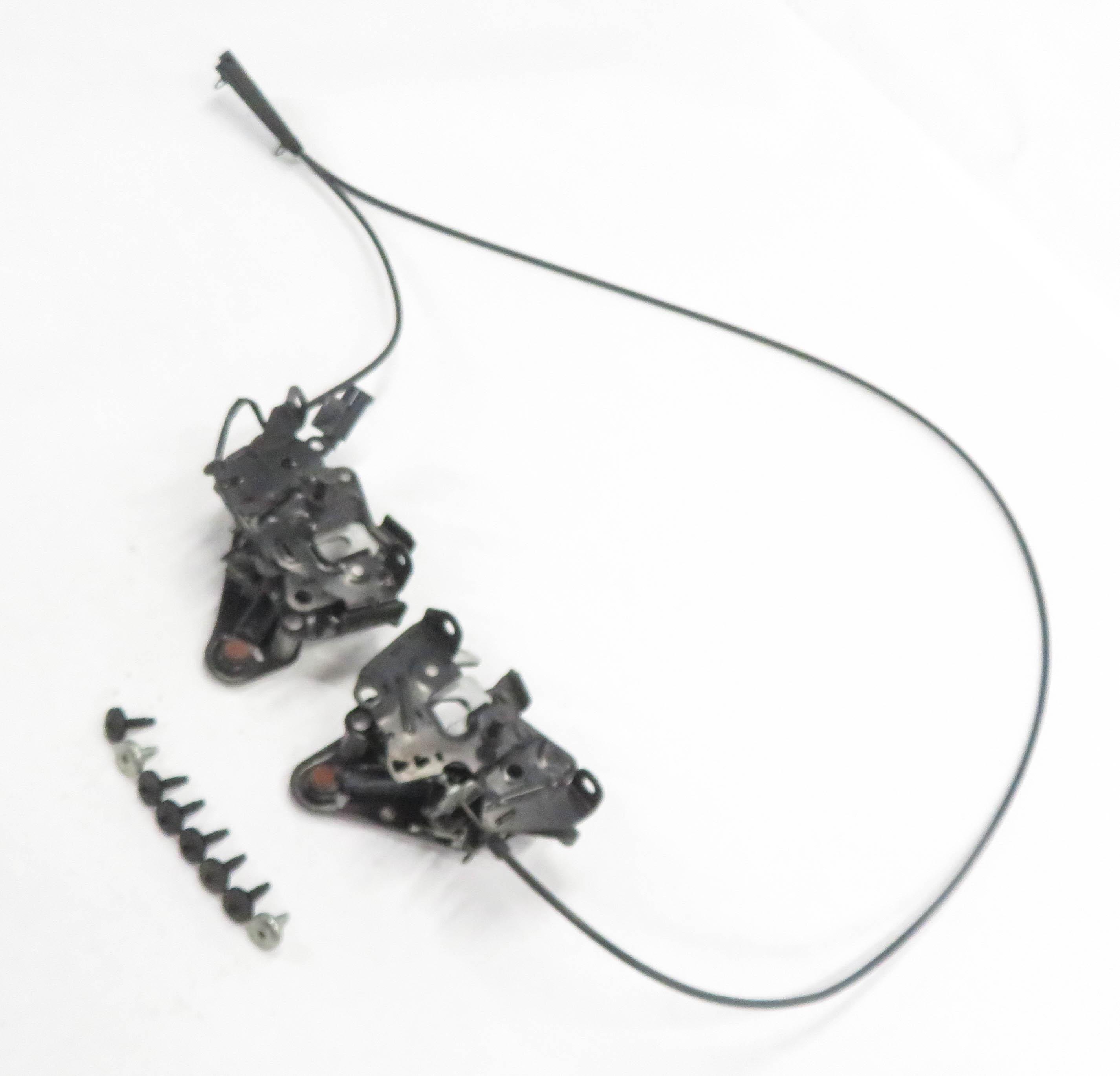 2012 BMW 528i (F10) FRONT LEFT & RIGHT LOWER HOOD LOCK LATCH SET-2 — exact item pictured