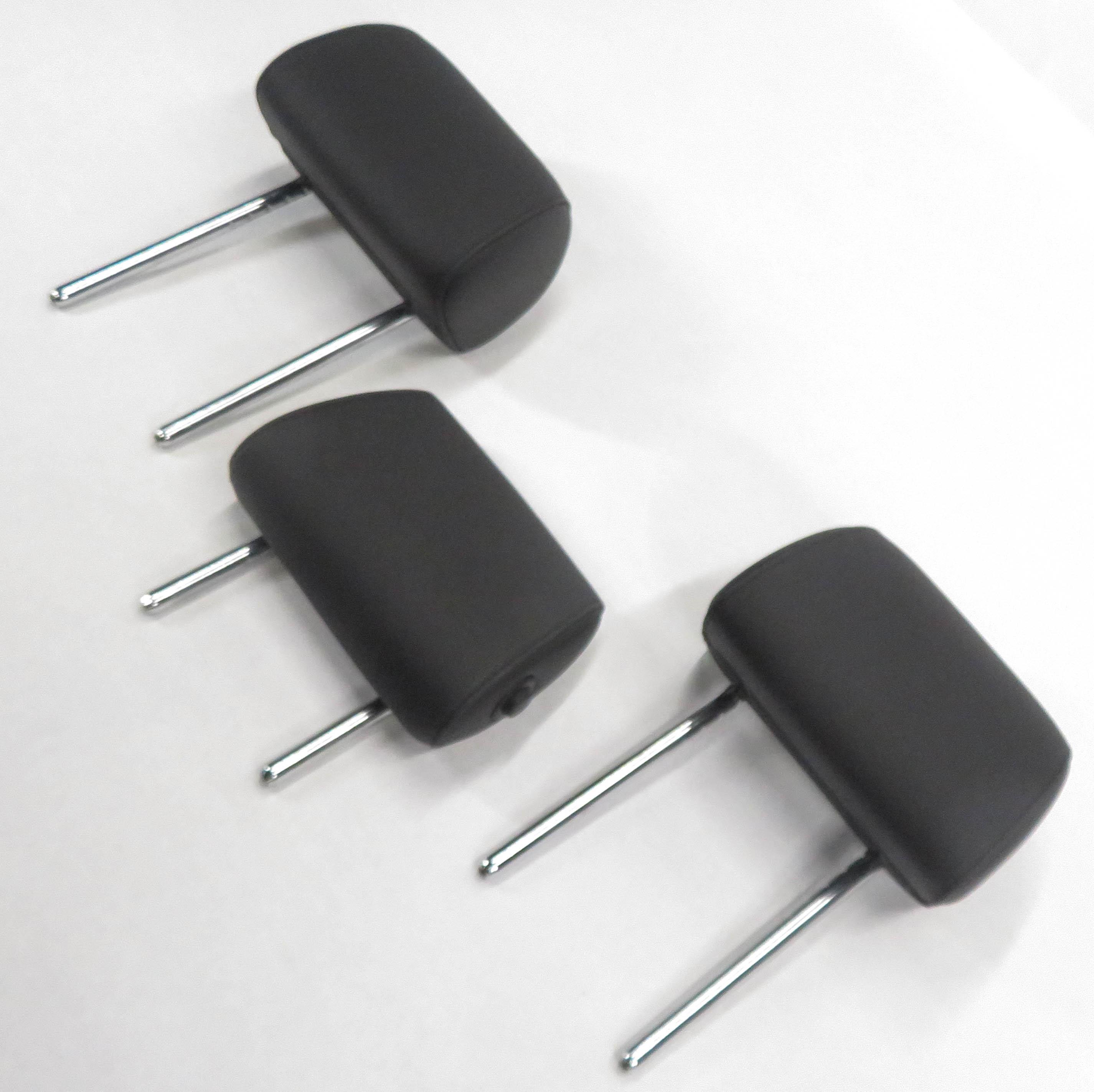 2012 BMW 528i (F10) REAR - LEFT / CENTER / RIGHT (BLACK LEATHER) HEADREST SET-3 — exact item pictured