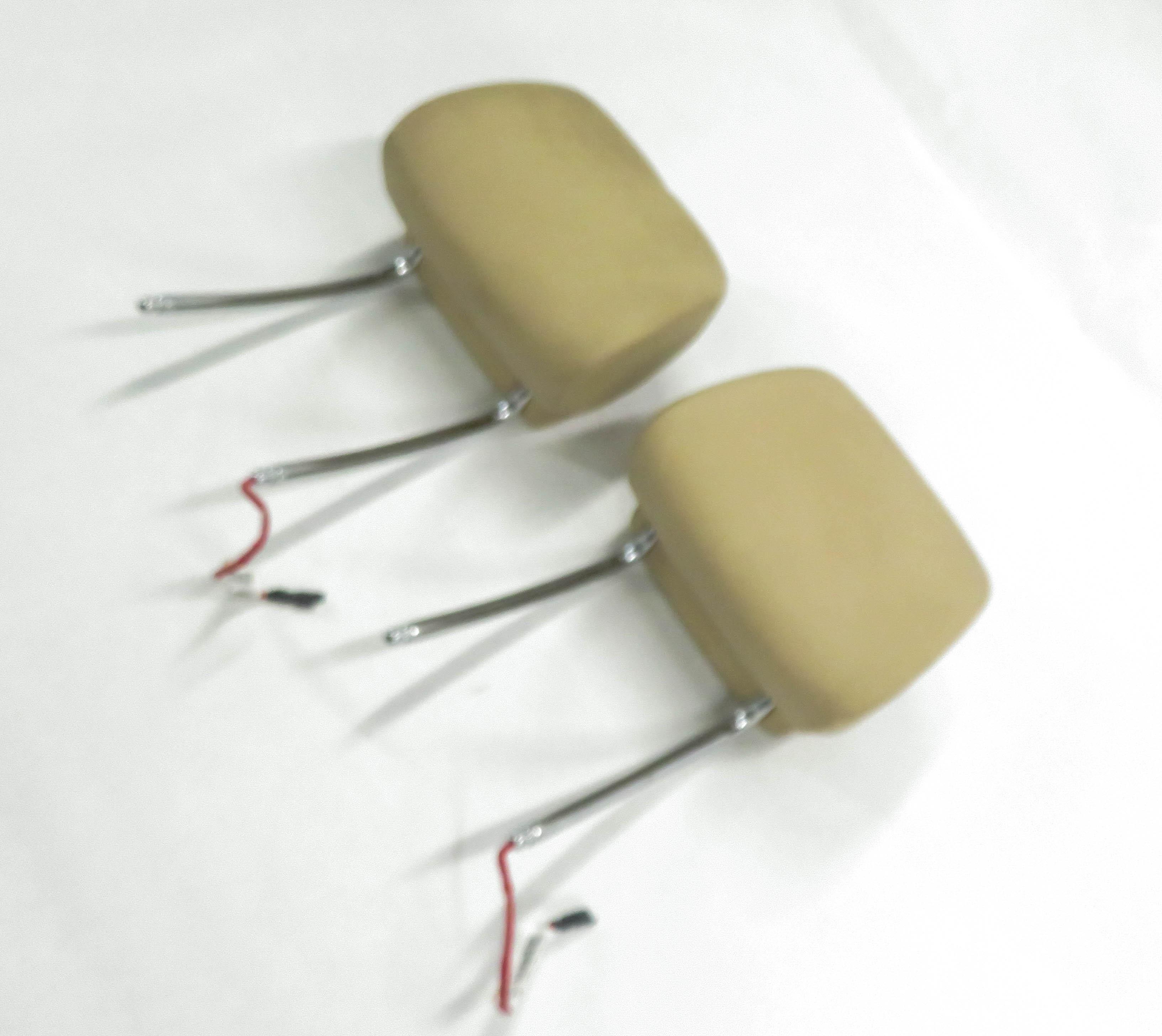 2013 BMW 535i (F10) FRONT LEFT & RIGHT (VENETO BEIGE LEATHER) HEADREST SET-2 — exact item pictured