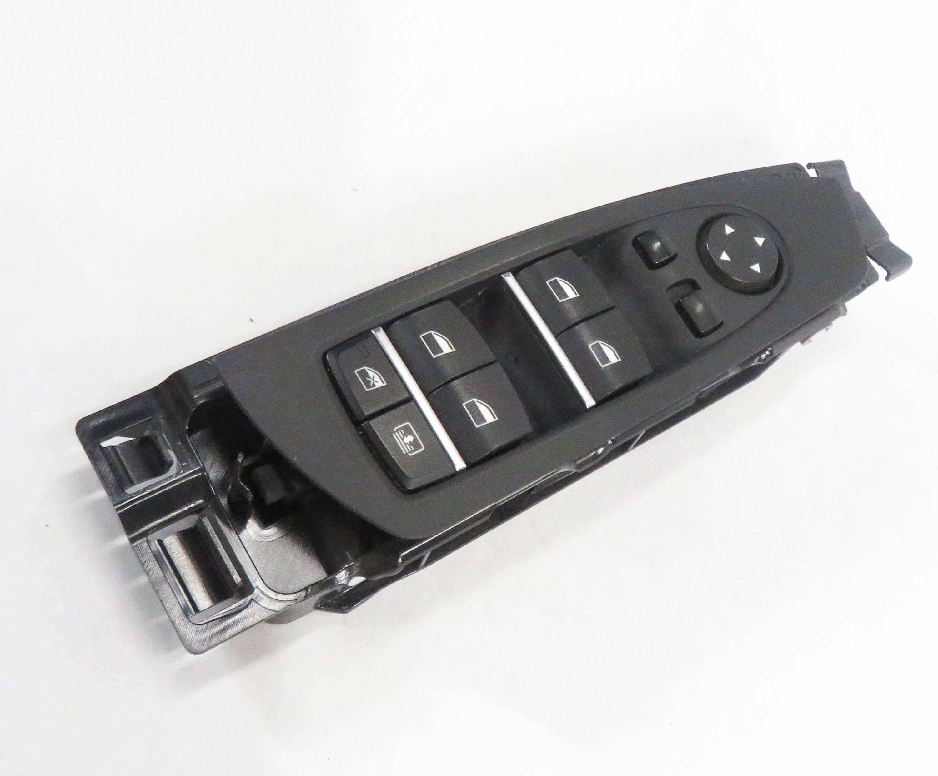 09-15 BMW 740i 750i 760i B7 (F01) DRIVER WINDOW SWITCH w/ SHADE & P-FOLD (BLACK) — exact item pictured