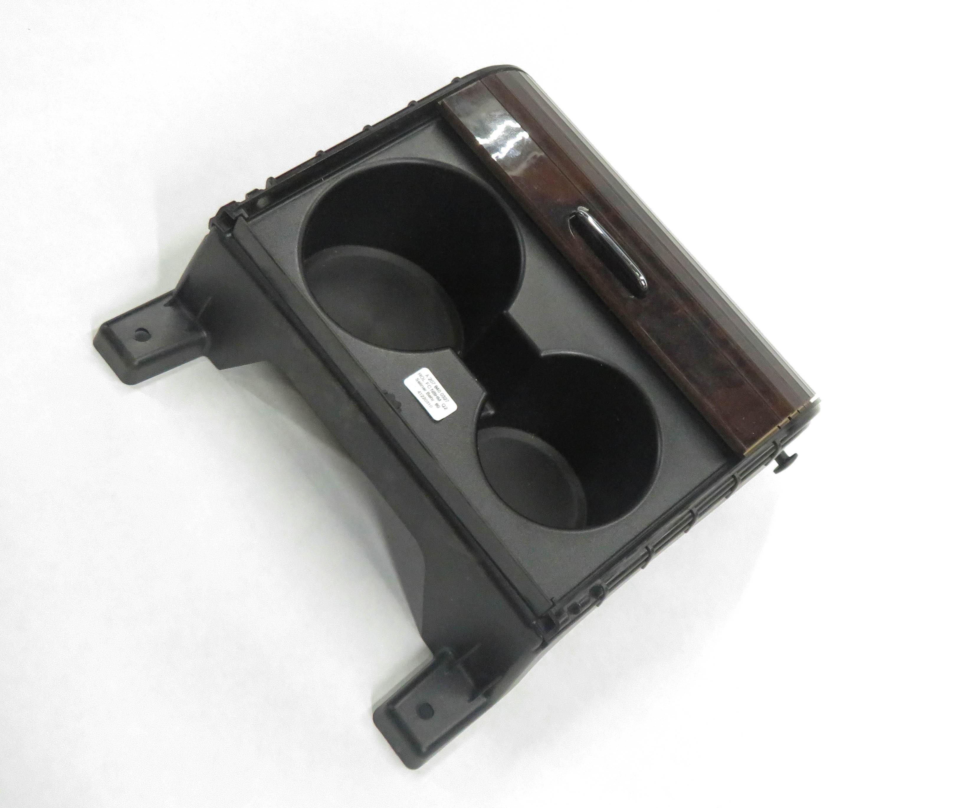 2011 MERCEDES BENZ E550 (W207) REAR CENTER CONSOLE CUP HOLDER (BURRED WALNUT) — exact item pictured
