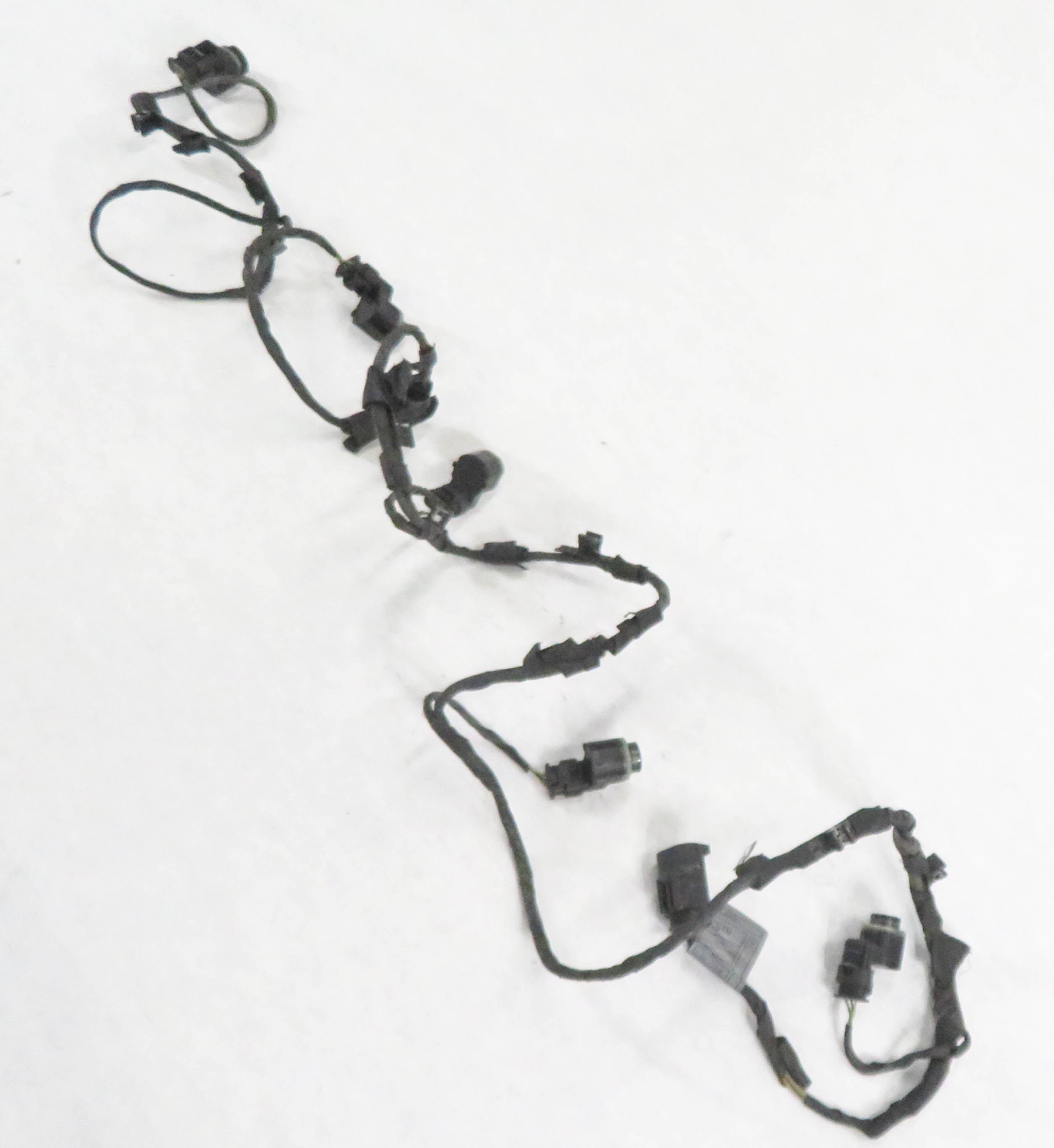 2010 BMW 750i (F01) FRONT PDC PARK DISTANCE SENSOR SET-4 w/ HARNESS (BLACK 475) — exact item pictured