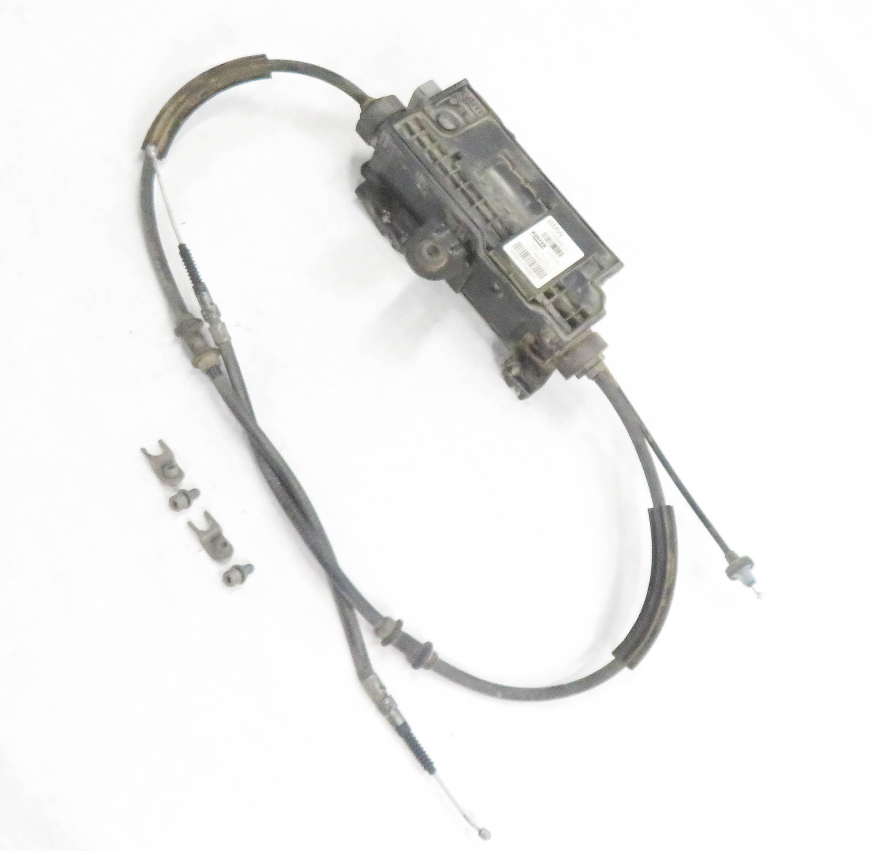 2010 BMW 750i (F01) EMERGENCY ELECTRONIC PARKING BRAKE ACTUATOR MOTOR w/ CABLES — exact item pictured
