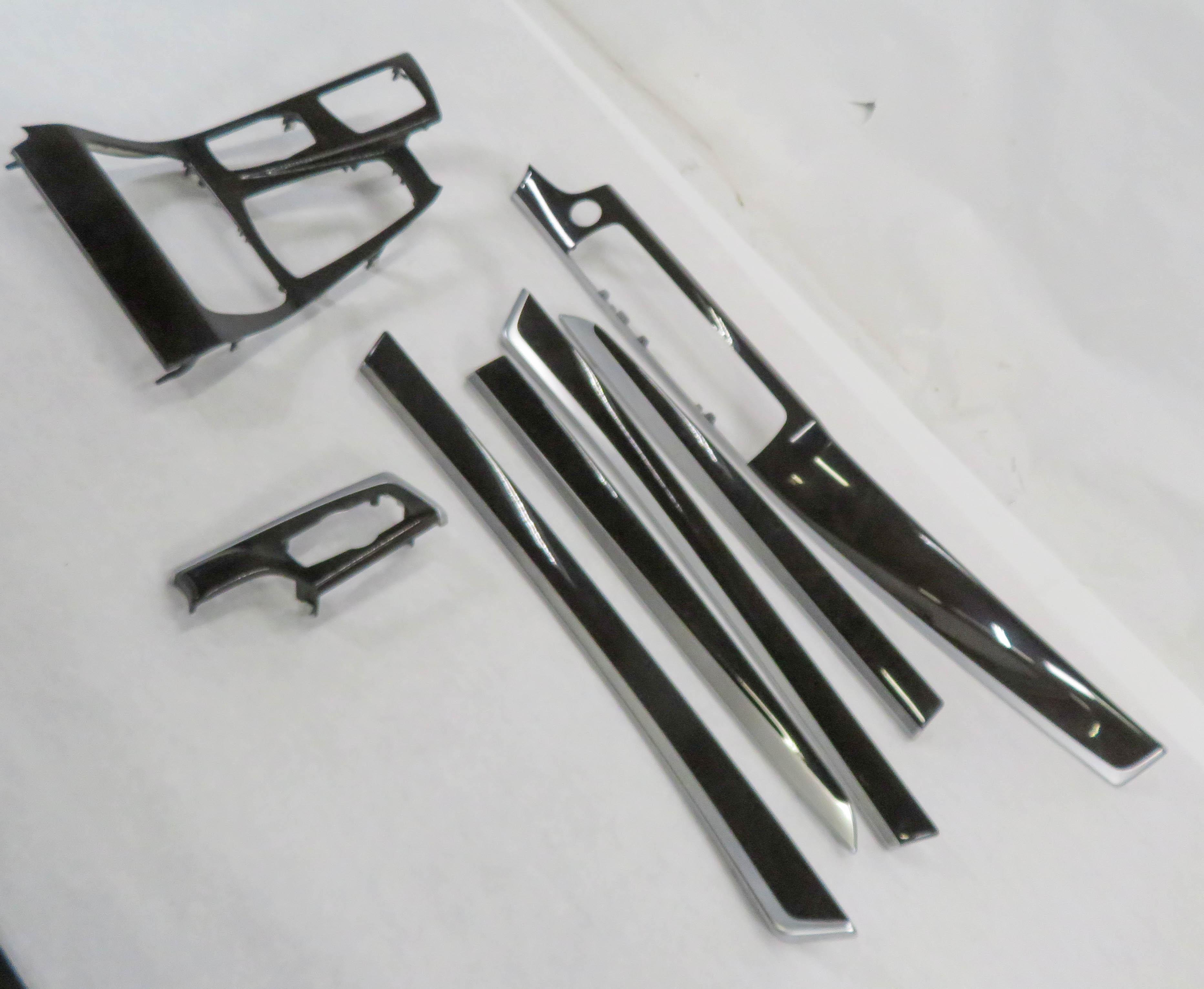 2011 BMW 535i (F10) DASH DOOR CONSOLE (FINE ASH GRAIN) WOOD TRIM PANEL SET-7 — exact item pictured
