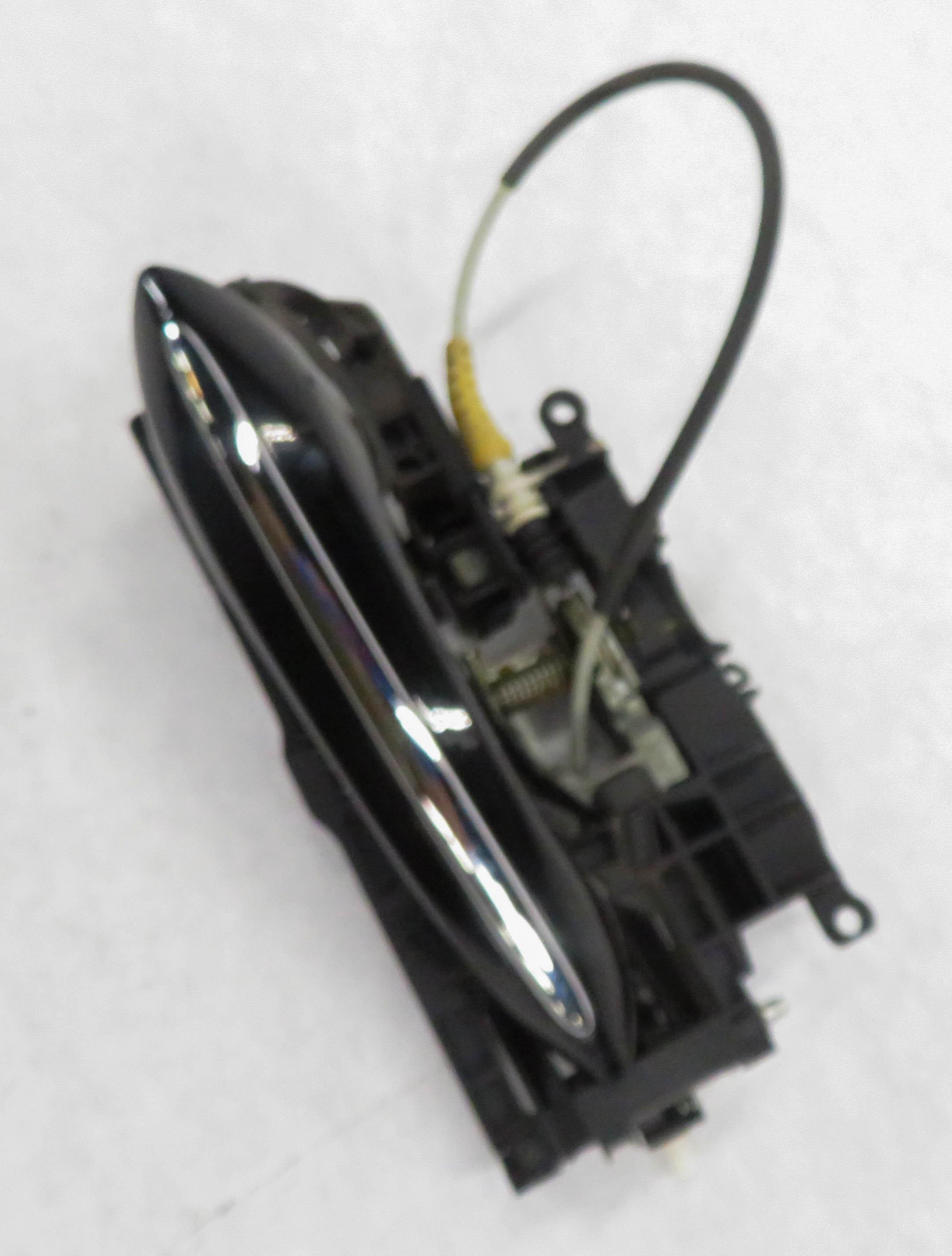 2011-2016 BMW 528i 535i 550i M5 (F10) LEFT REAR DOOR HANDLE w/ LIGHT (BLACK 668) — exact item pictured