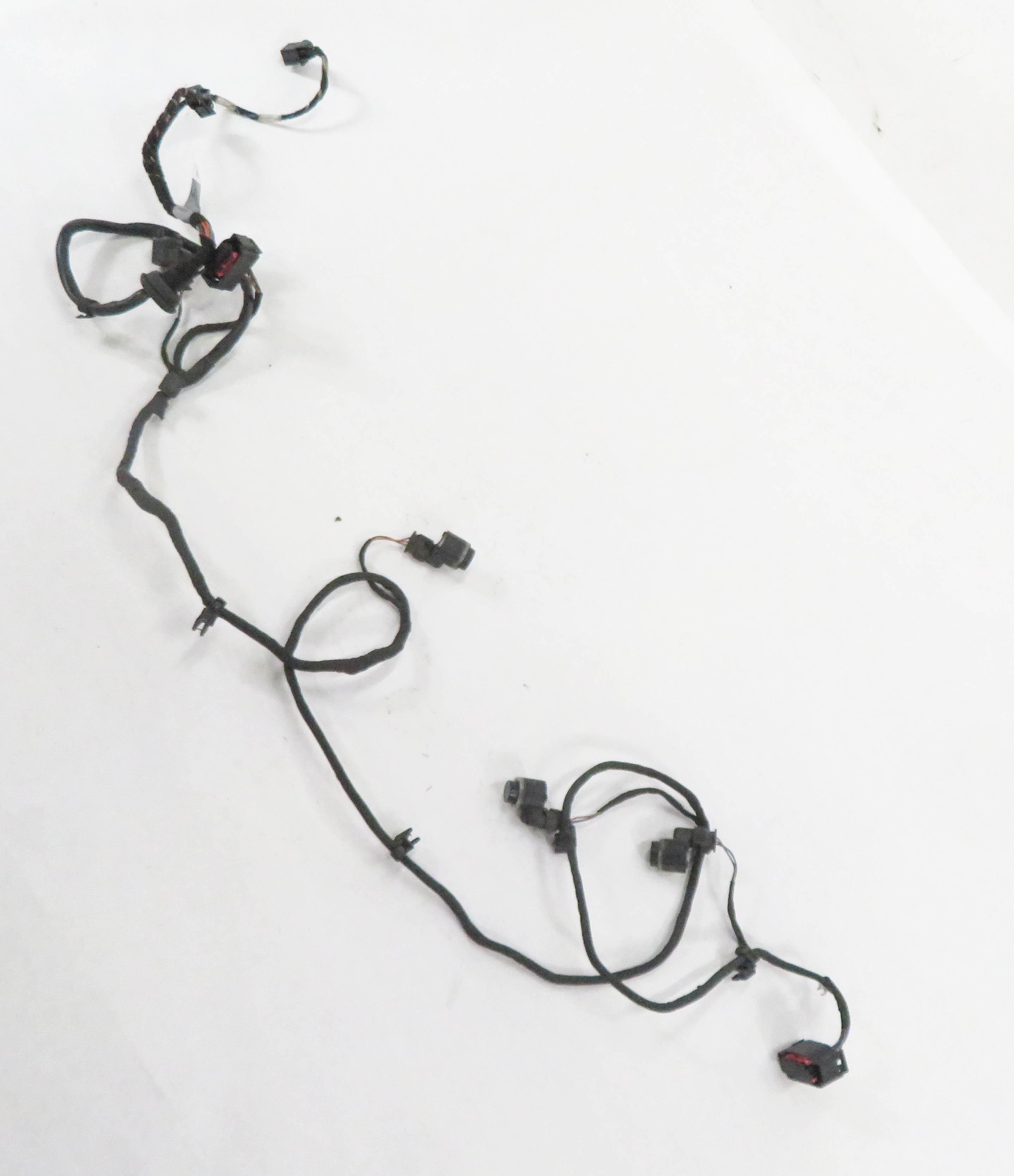 2009 AUDI A4 (B8 8K) REAR PDC PARK DISTANCE SENSOR SET-4 w/ HARNESS (BLUE LZ5A) — exact item pictured