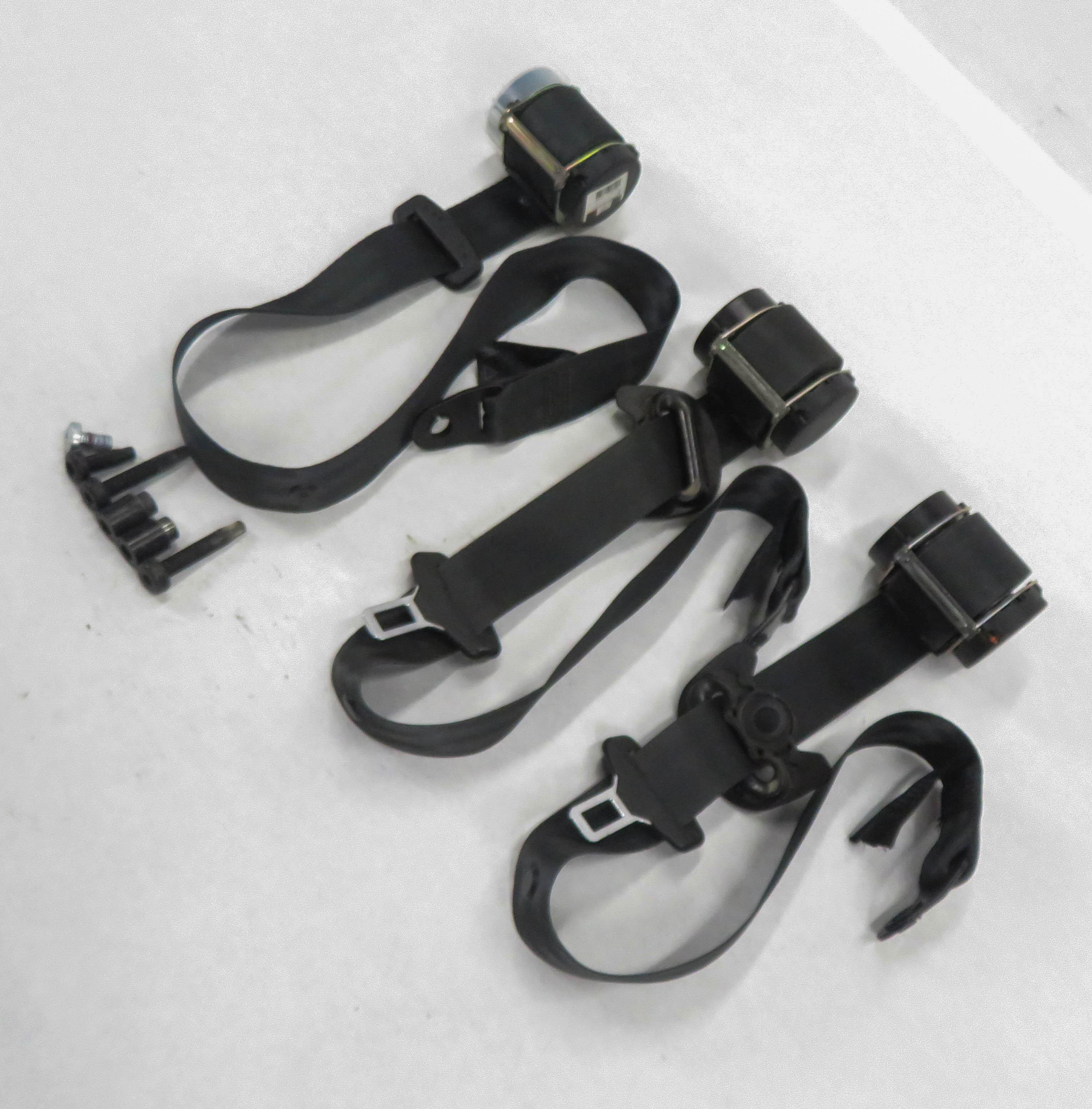 2012 LAND ROVER LR4 - REAR 2nd SECOND ROW SEAT SEATBELT RETRACTOR SET-3 (BLACK) — exact item pictured