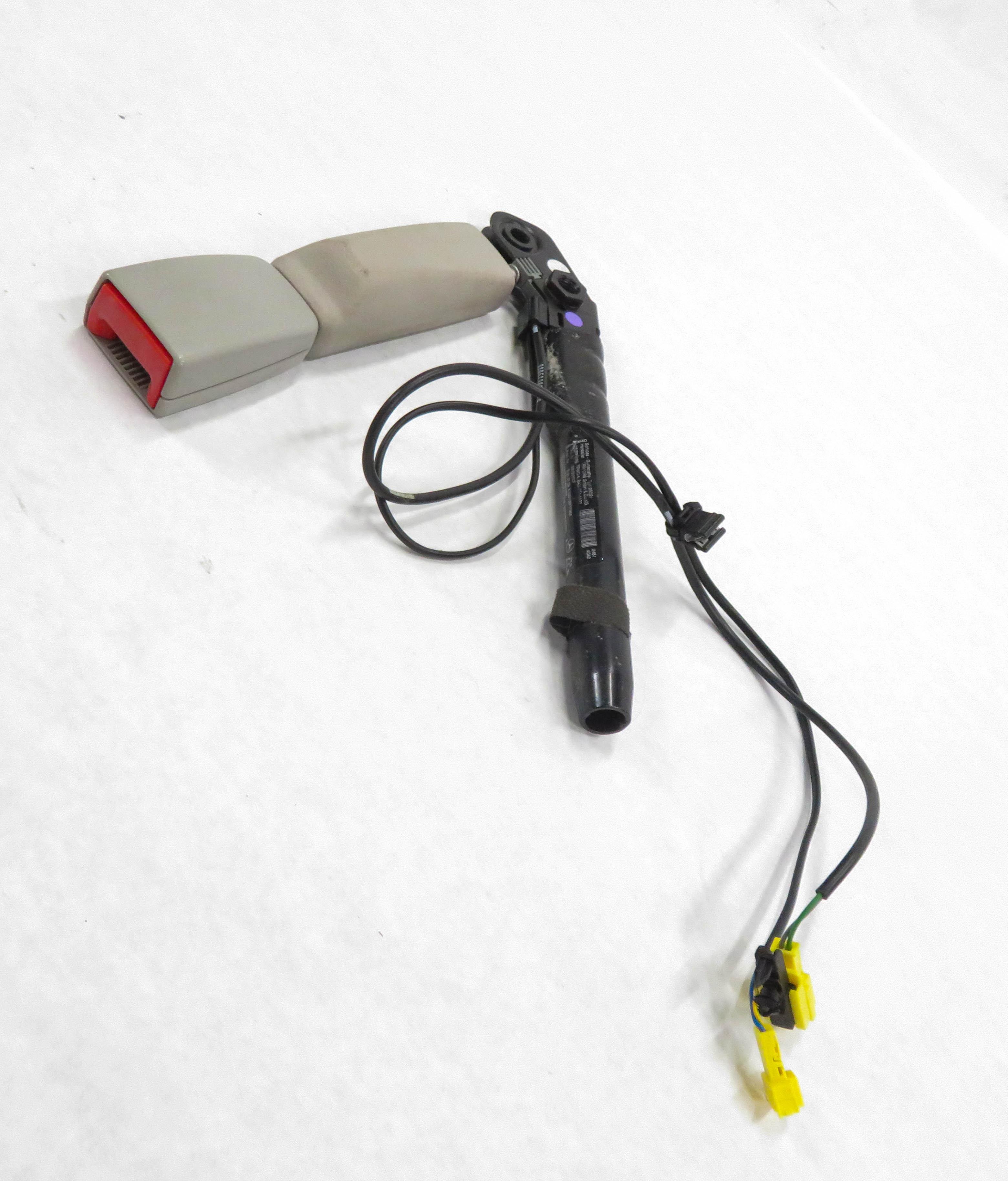 08-14 MERCEDES CL550 CL600 S550 S600 - RIGHT FRONT SEATBELT RECEIVER (GRAY) — exact item pictured