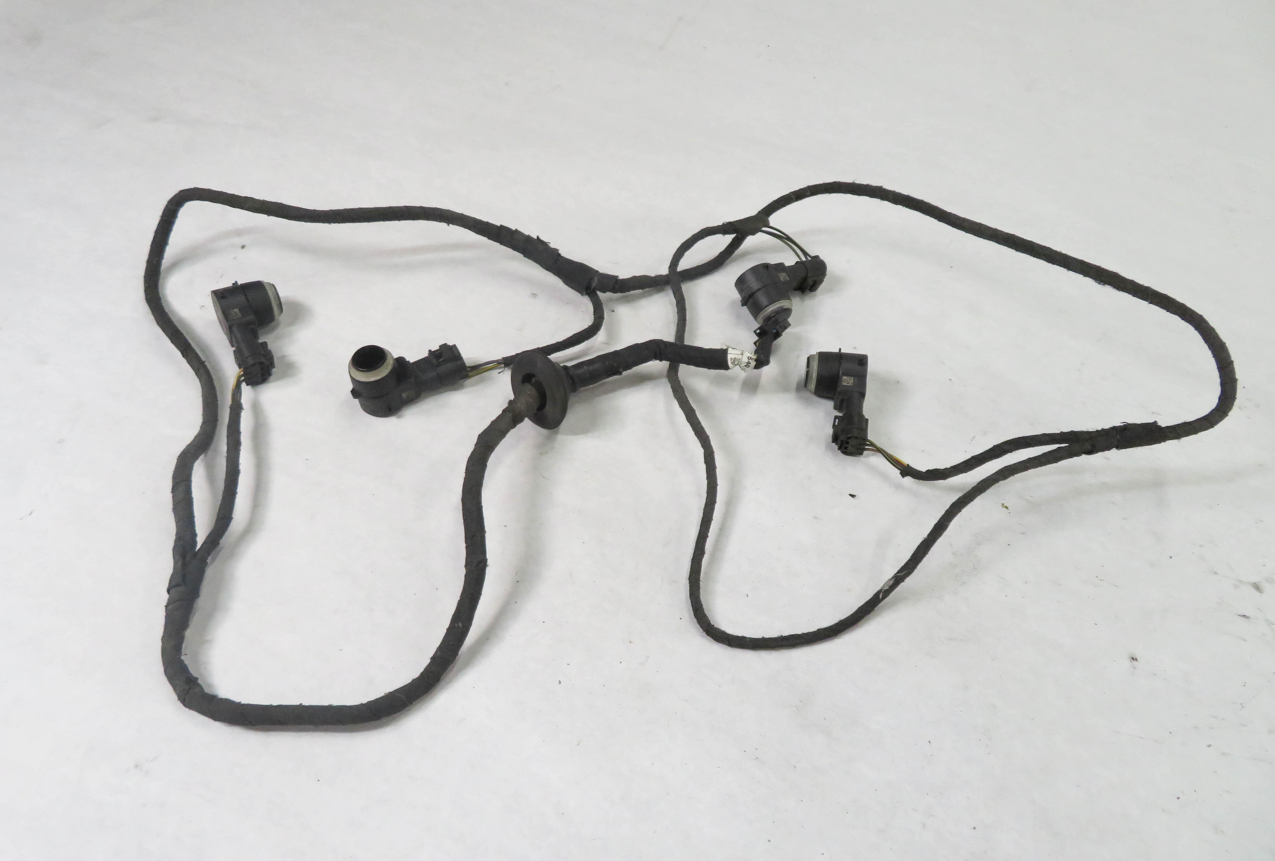 2009 MERCEDES S550 (W221) REAR PDC PARK DISTANCE SENSOR SET-4 w/ HARNESS (BLACK) — exact item pictured