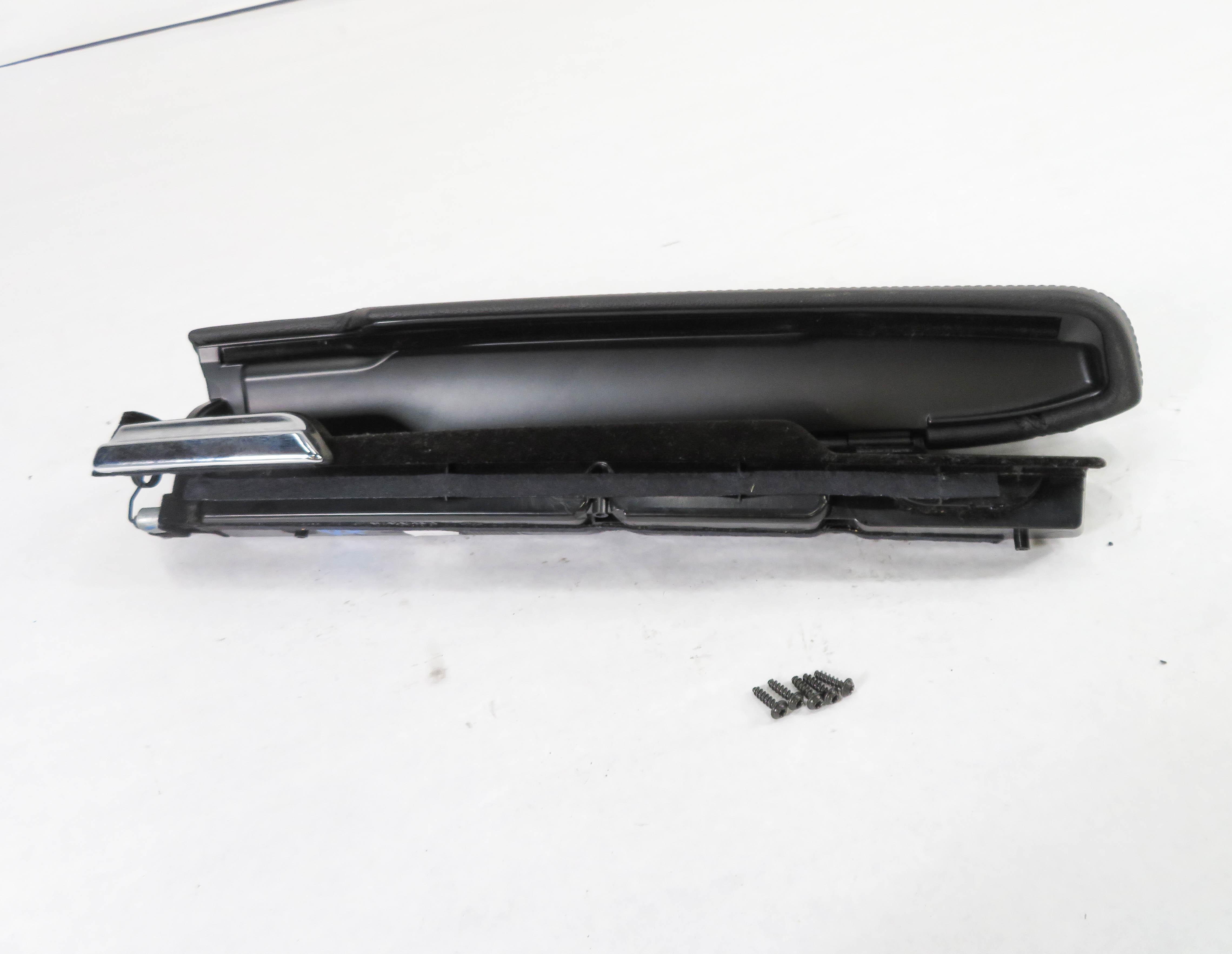 2009 MERCEDES BENZ S550 (W221) RIGHT FRONT DOOR ARMREST (BLACK LEATHER 201A) — exact item pictured
