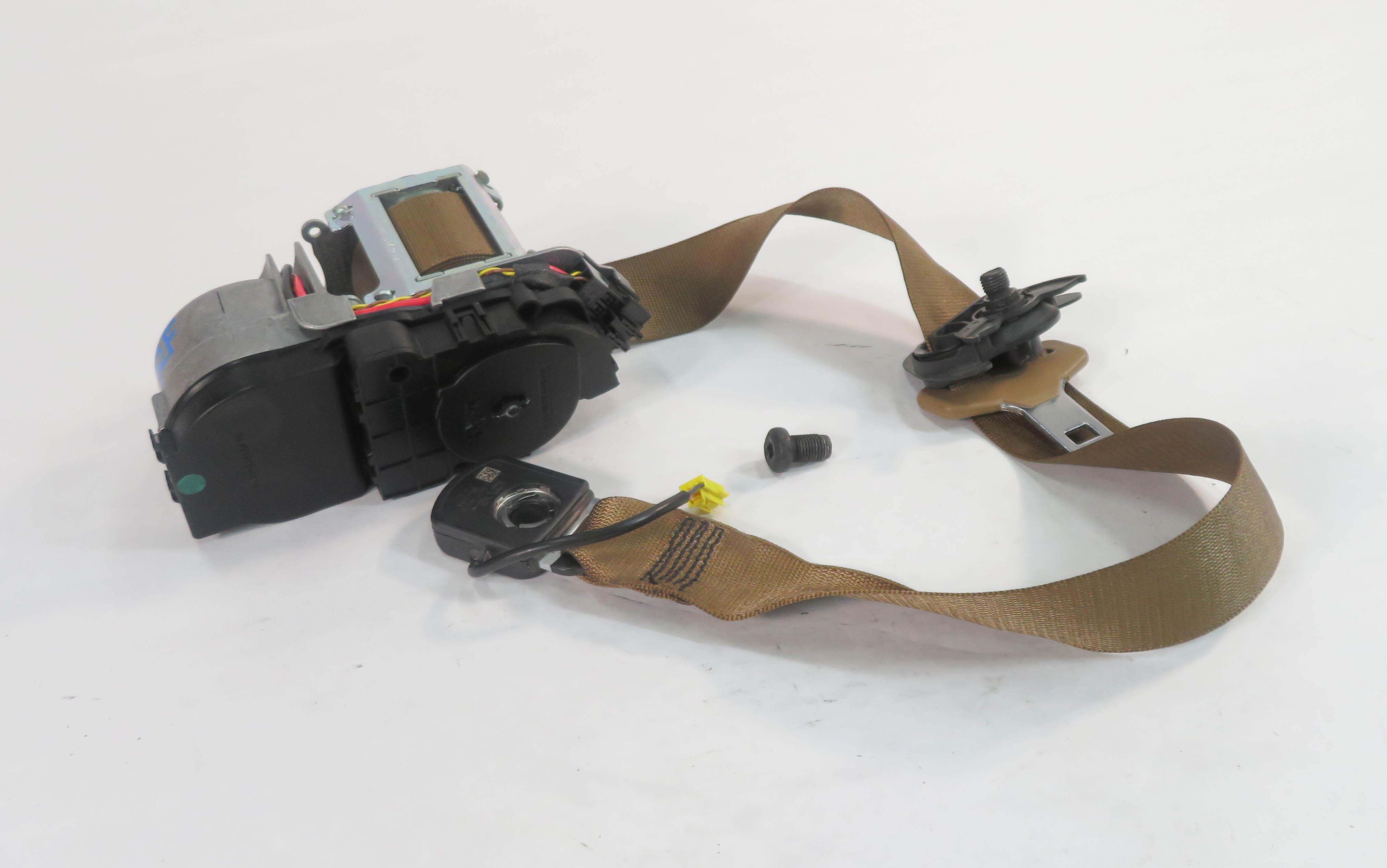 08-10 MERCEDES S450 S550 S600 S63 (W221) RIGHT FRONT SEATBELT RETRACTOR (BROWN) — exact item pictured