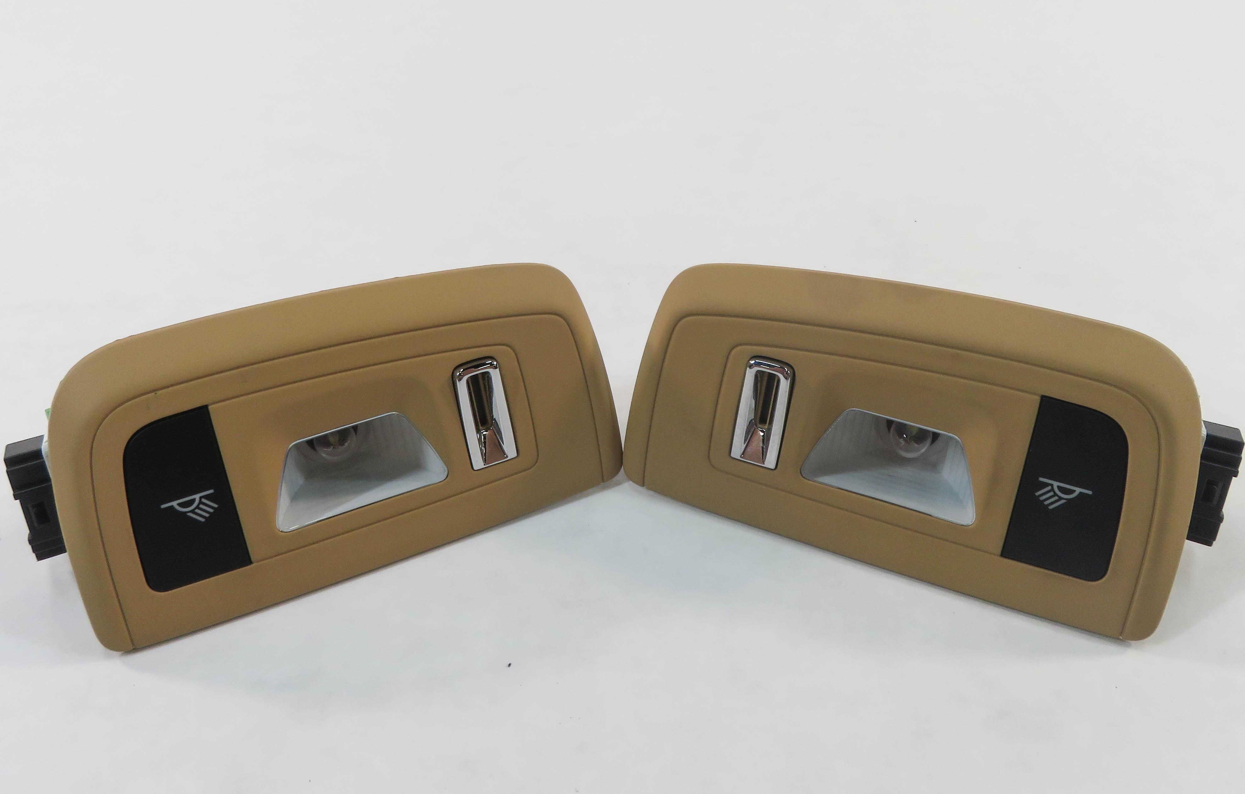 2010 PORSCHE PANAMERA (970 G1) LEFT & RIGHT REAR DOME LIGHT LAMP SET-2 (BEIGE) — exact item pictured
