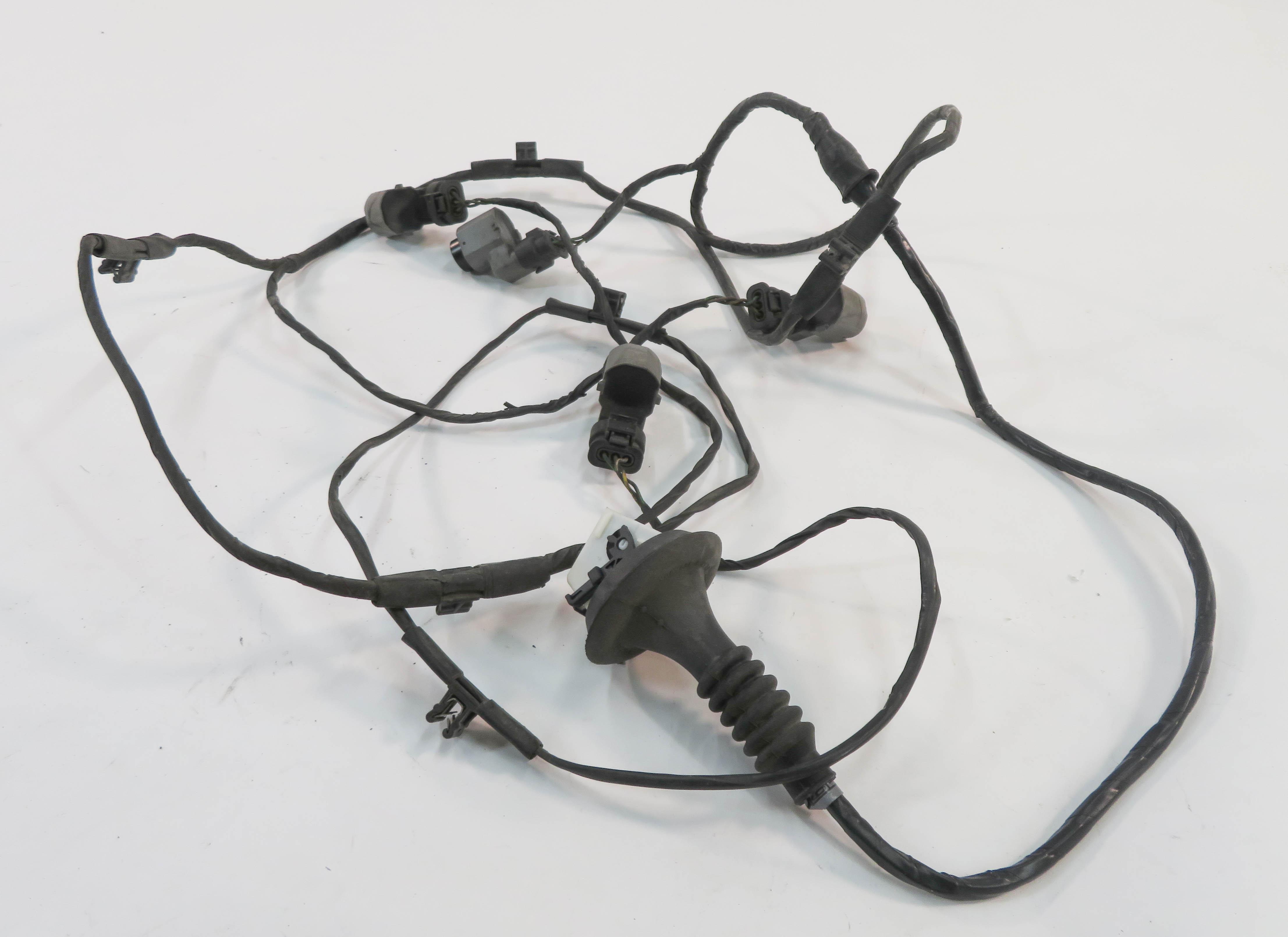 2007 BMW X5 (E70) REAR PDC PARK DISTANCE SENSOR SET-4 w/ HARNESS — exact item pictured
