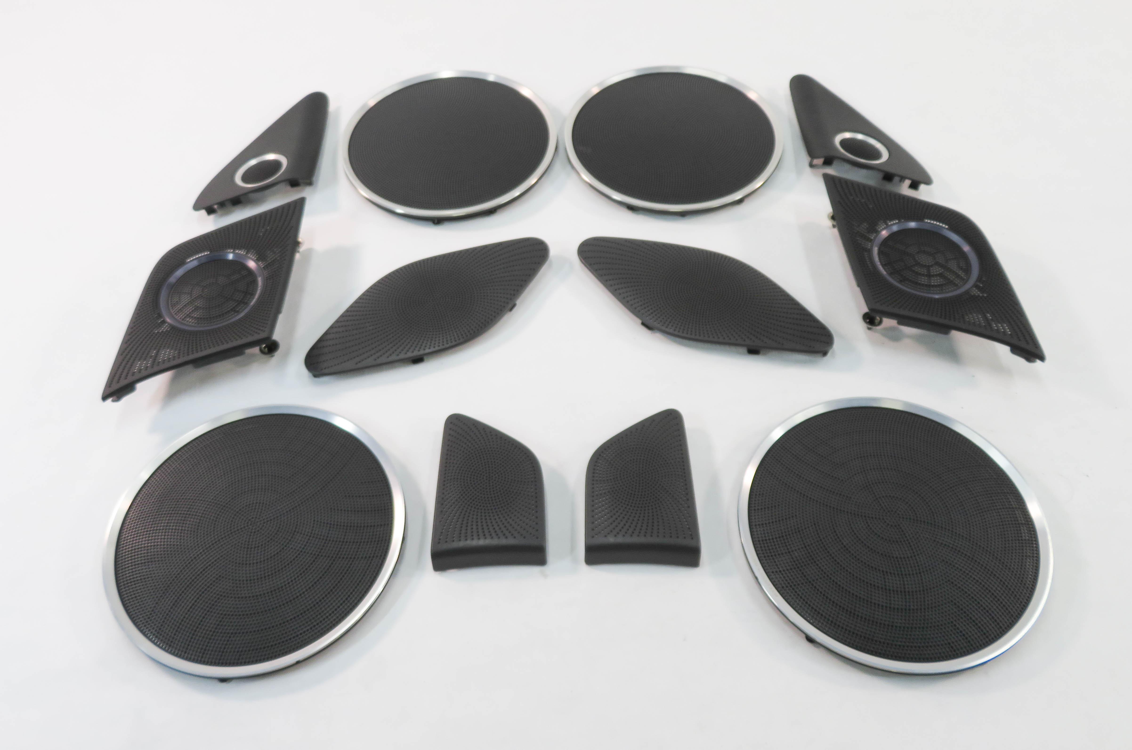 2009 AUDI Q5 (8R) RADIO STEREO - BANG & OLUFSEN SPEAKER GRILLE TRIM SET-12 — exact item pictured