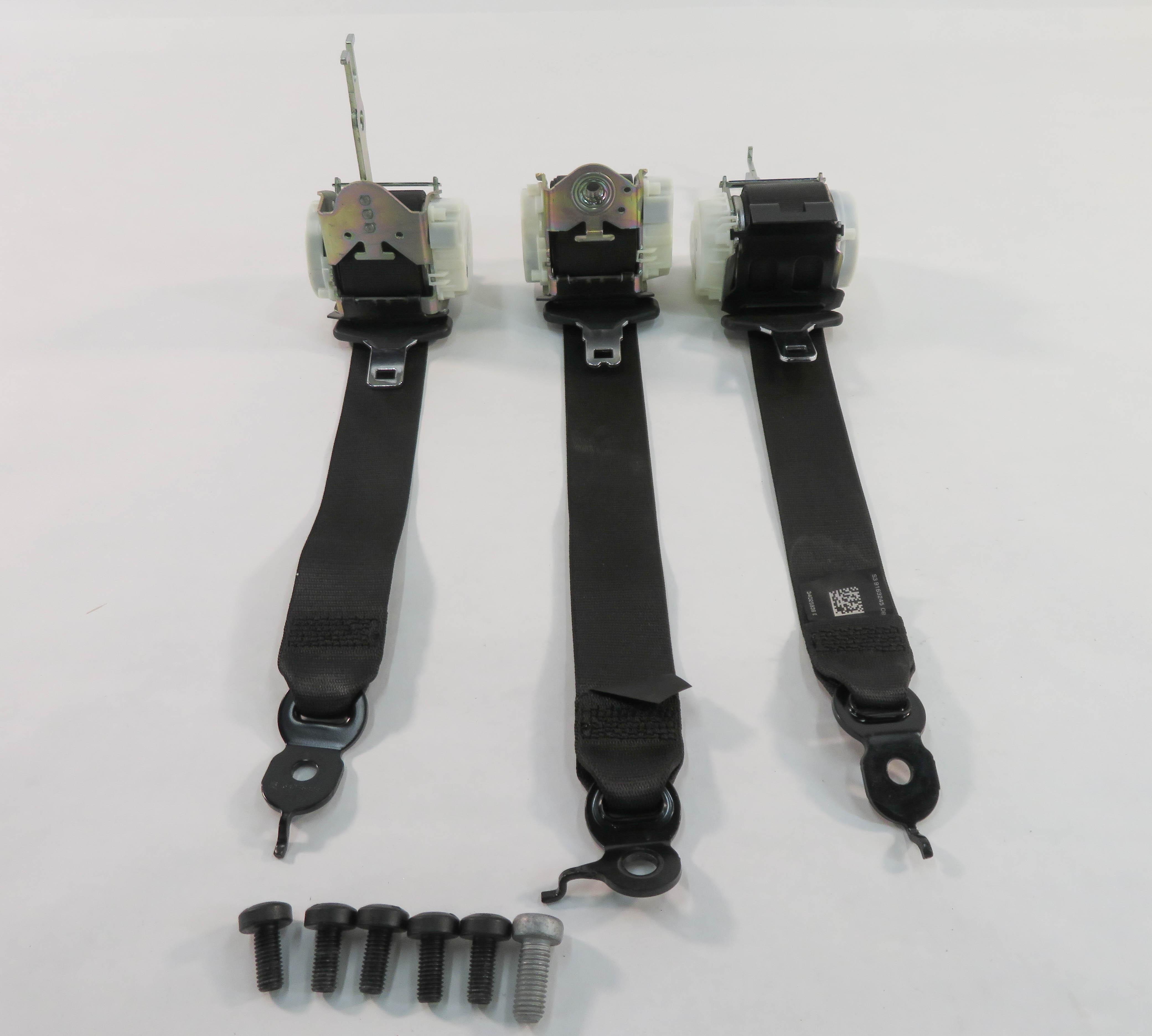2013 BMW 750i (F01) REAR SEAT SEATBELT RETRACTOR SET-3 (BLACK) — exact item pictured