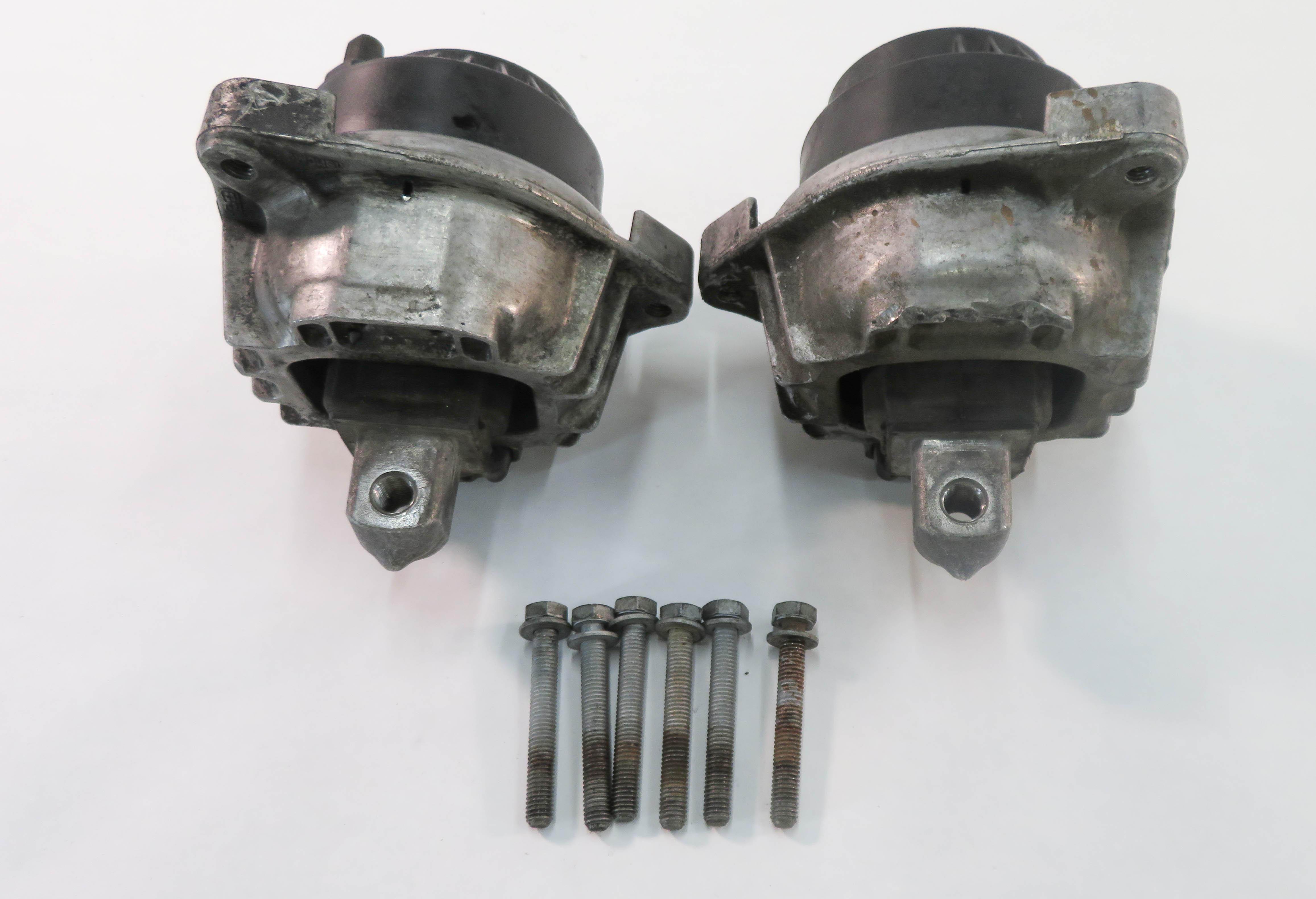 2010 BMW 750i (F01) 4.4L N63 TWIN TURBO ENGINE - LEFT & RIGHT MOTOR MOUNT SET-2 — exact item pictured