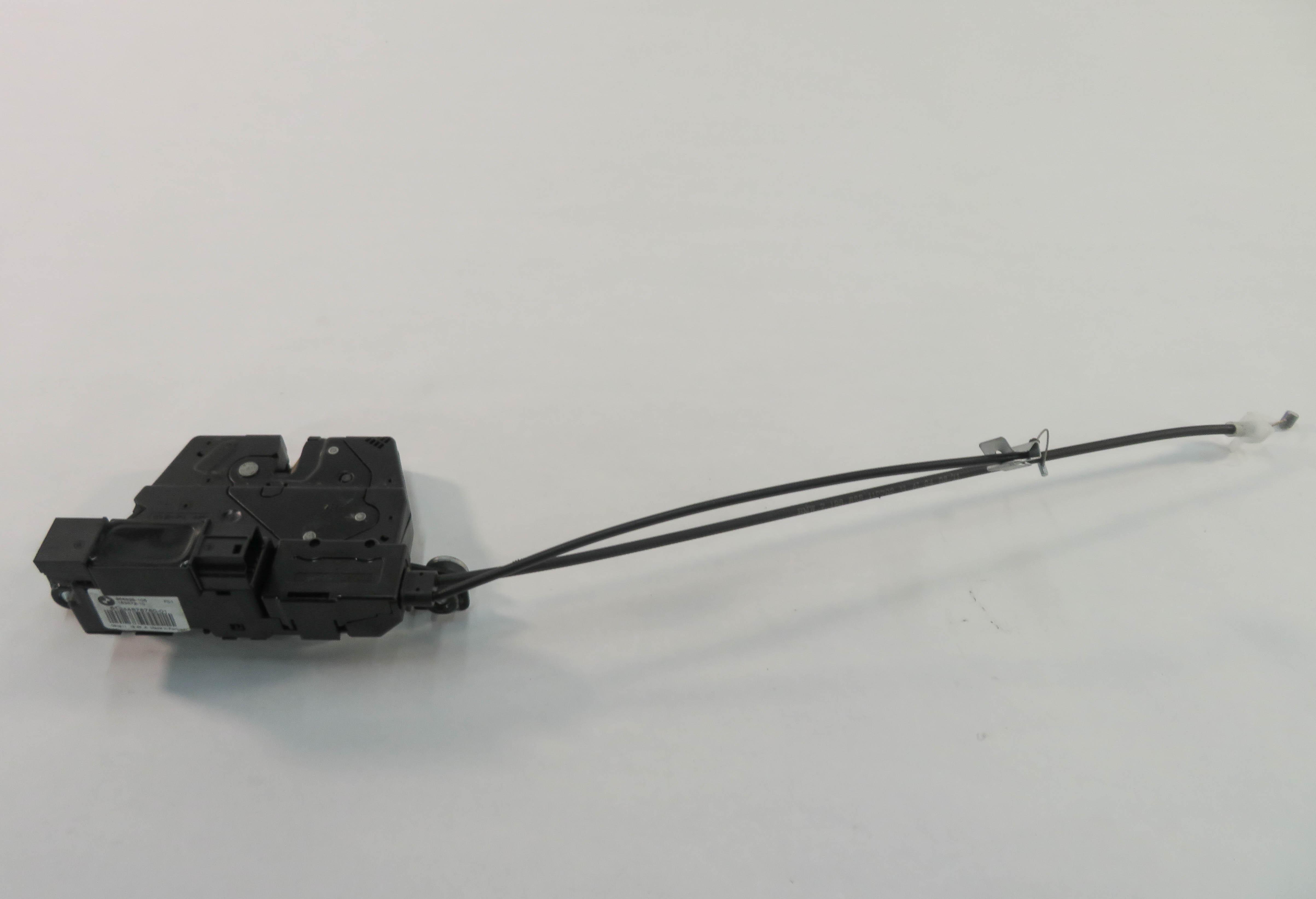 2010 BMW 750i (F01) REAR TRUNK LOCK LATCH ACTUATOR w/ CABLES — exact item pictured