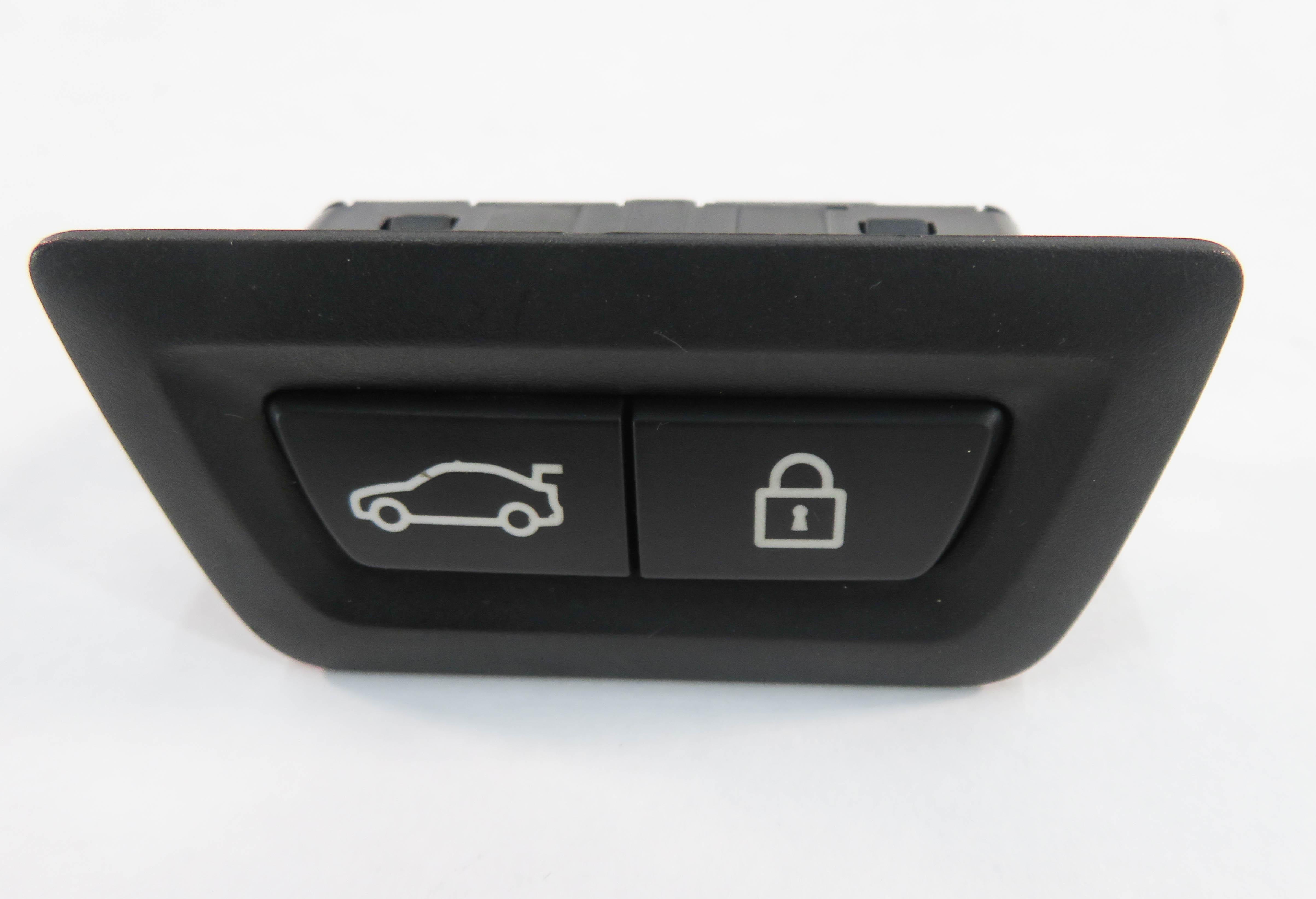 2010 BMW 750i (F01) REAR TRUNK AUTOMATIC CLOSE LOCK SWITCH BUTTON — exact item pictured