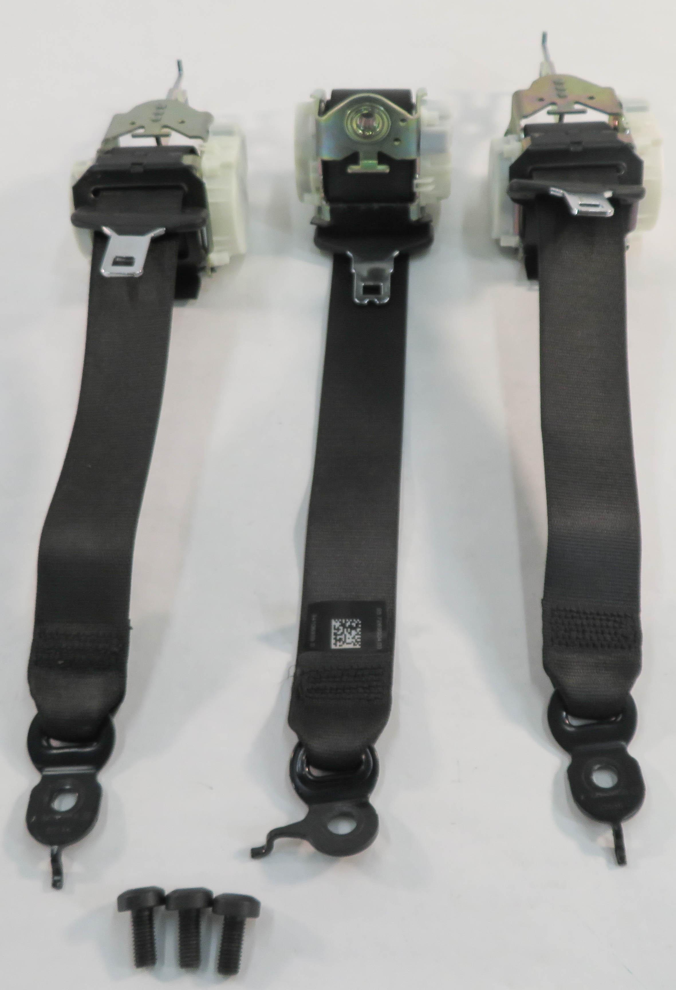 2010 BMW 750i (F01) REAR SEAT SEATBELT RETRACTOR SET-3 (BLACK) — exact item pictured