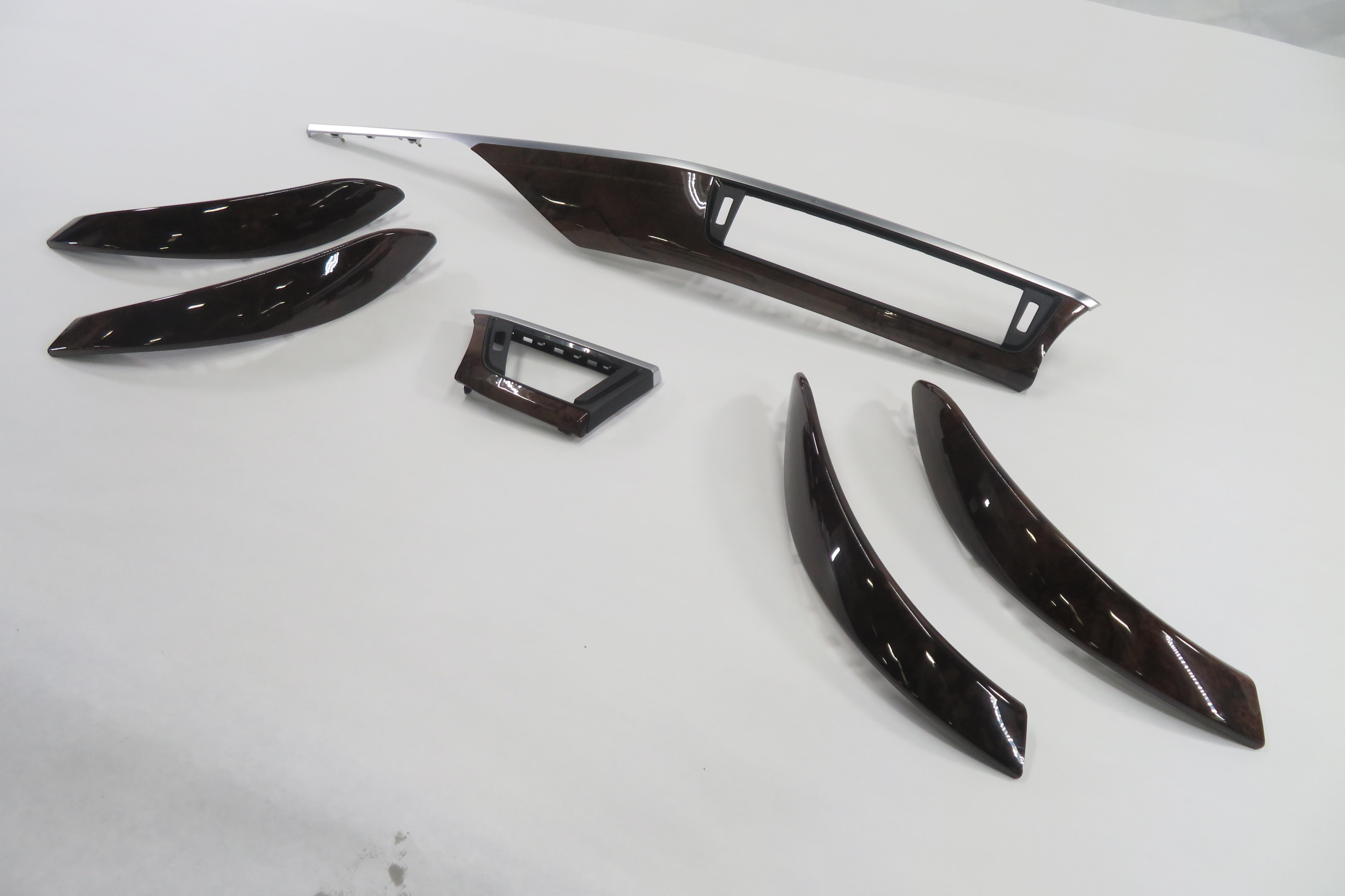 2013 BMW ACTIVEHYBRID-3 (F30) DASH & DOOR BURLED WALNUT WOOD GRAIN TRIM SET-6 — exact item pictured