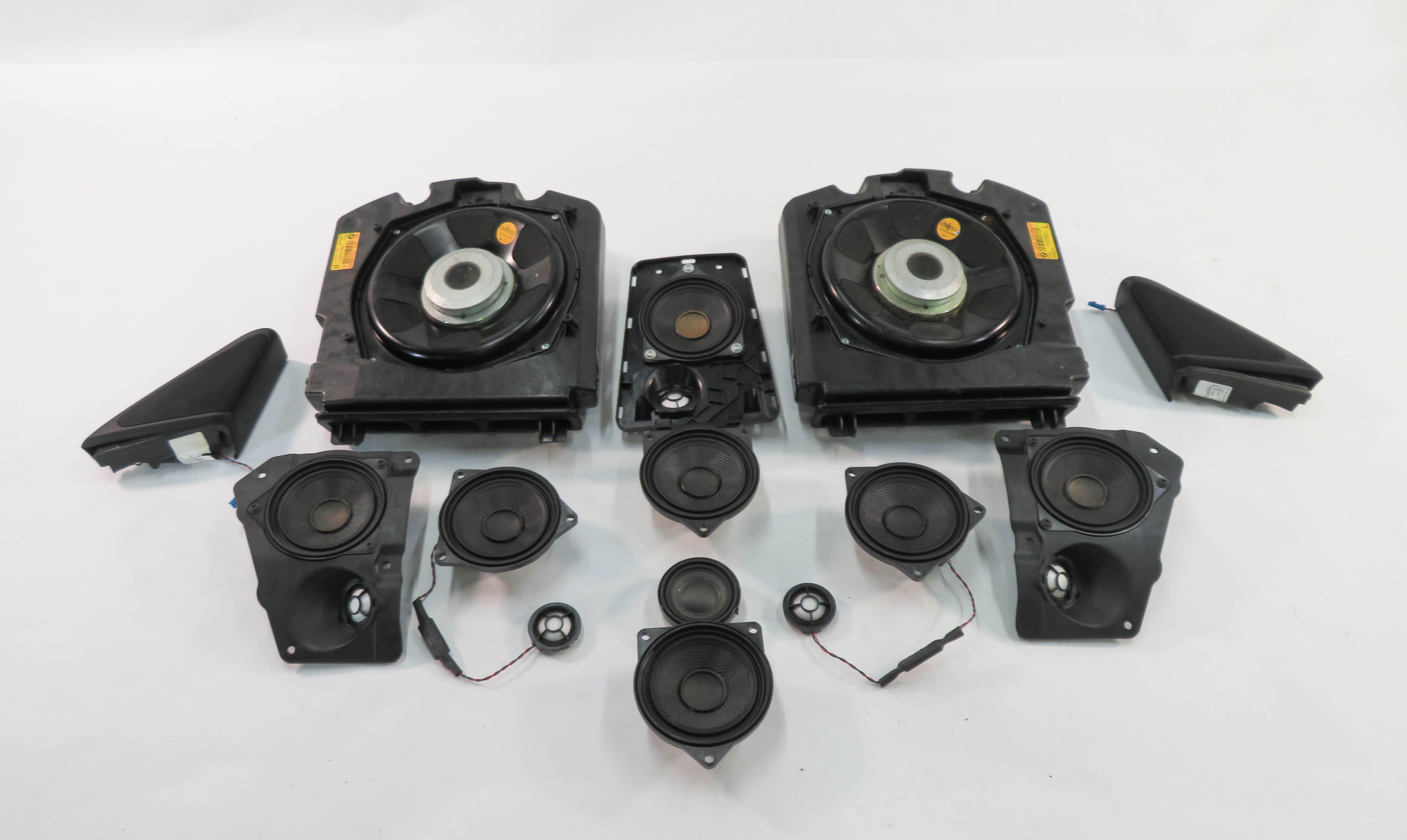 2009 BMW 750i (F01) RADIO STEREO MEDIA AUDIO SUBWOOFER SUB TWEETER SPEAKER SET — exact item pictured