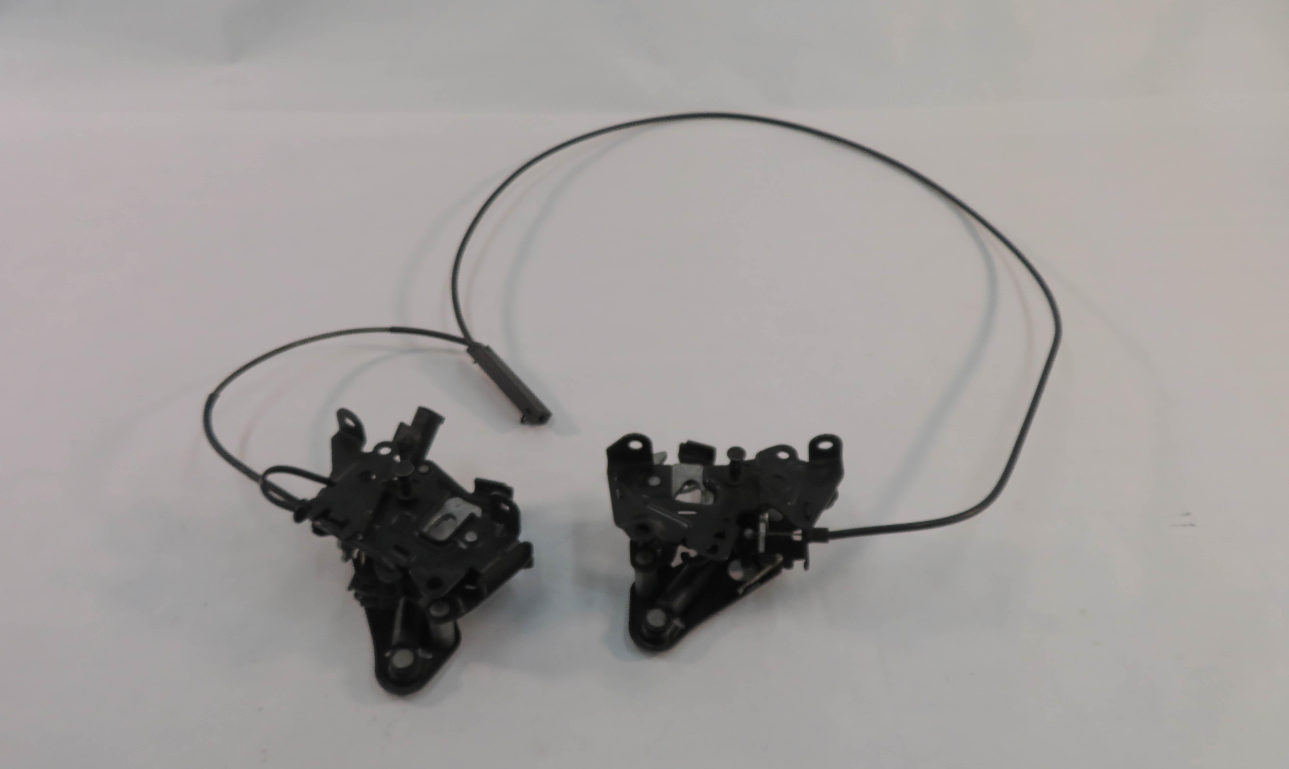 2009 BMW 750i (F01) FRONT LEFT & RIGHT LOWER HOOD LOCK LATCH SET-2 — exact item pictured