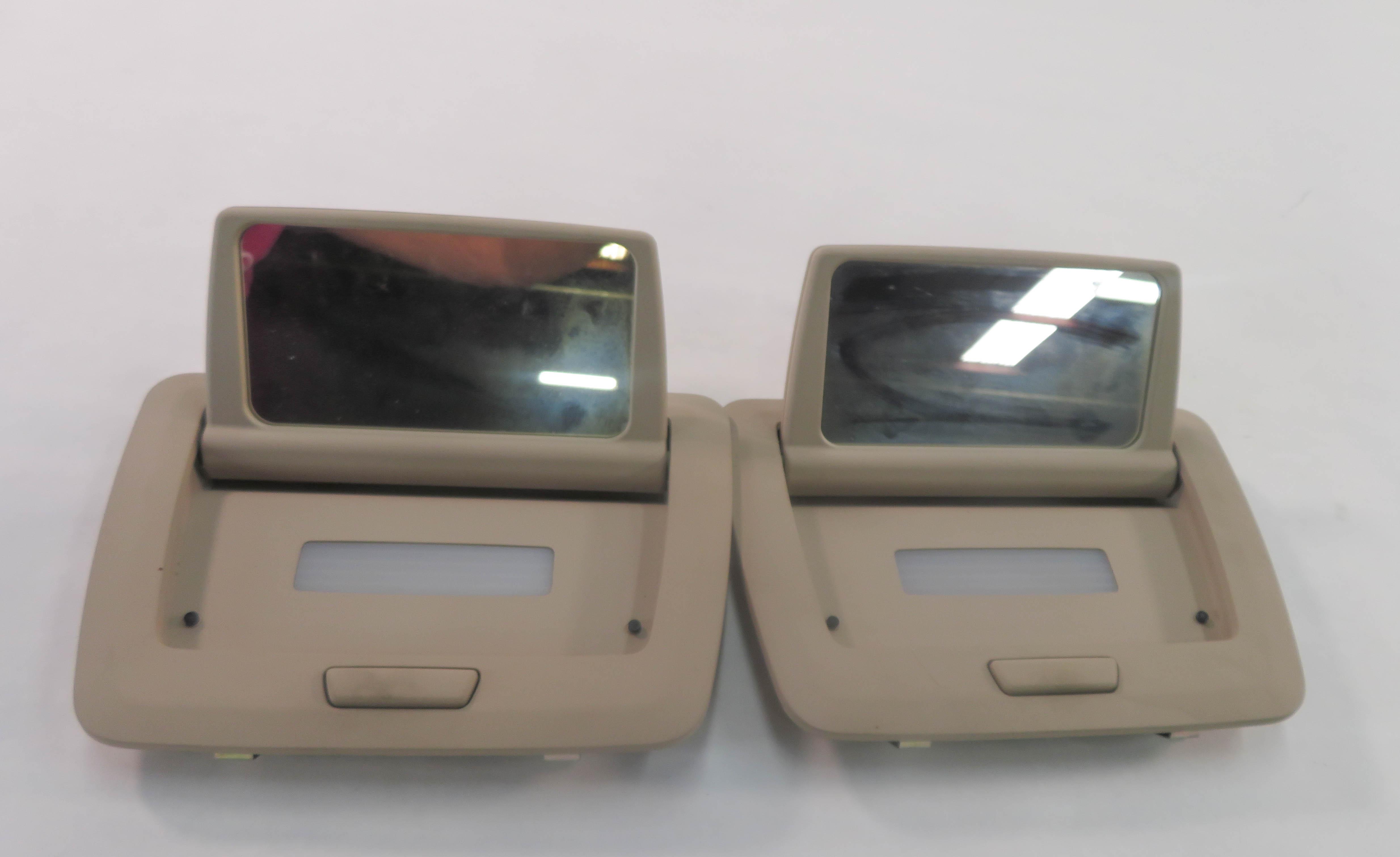 2009 BMW 750i (F01) REAR LEFT & RIGHT VANITY MIRROR SET-2 (OYSTER) — exact item pictured