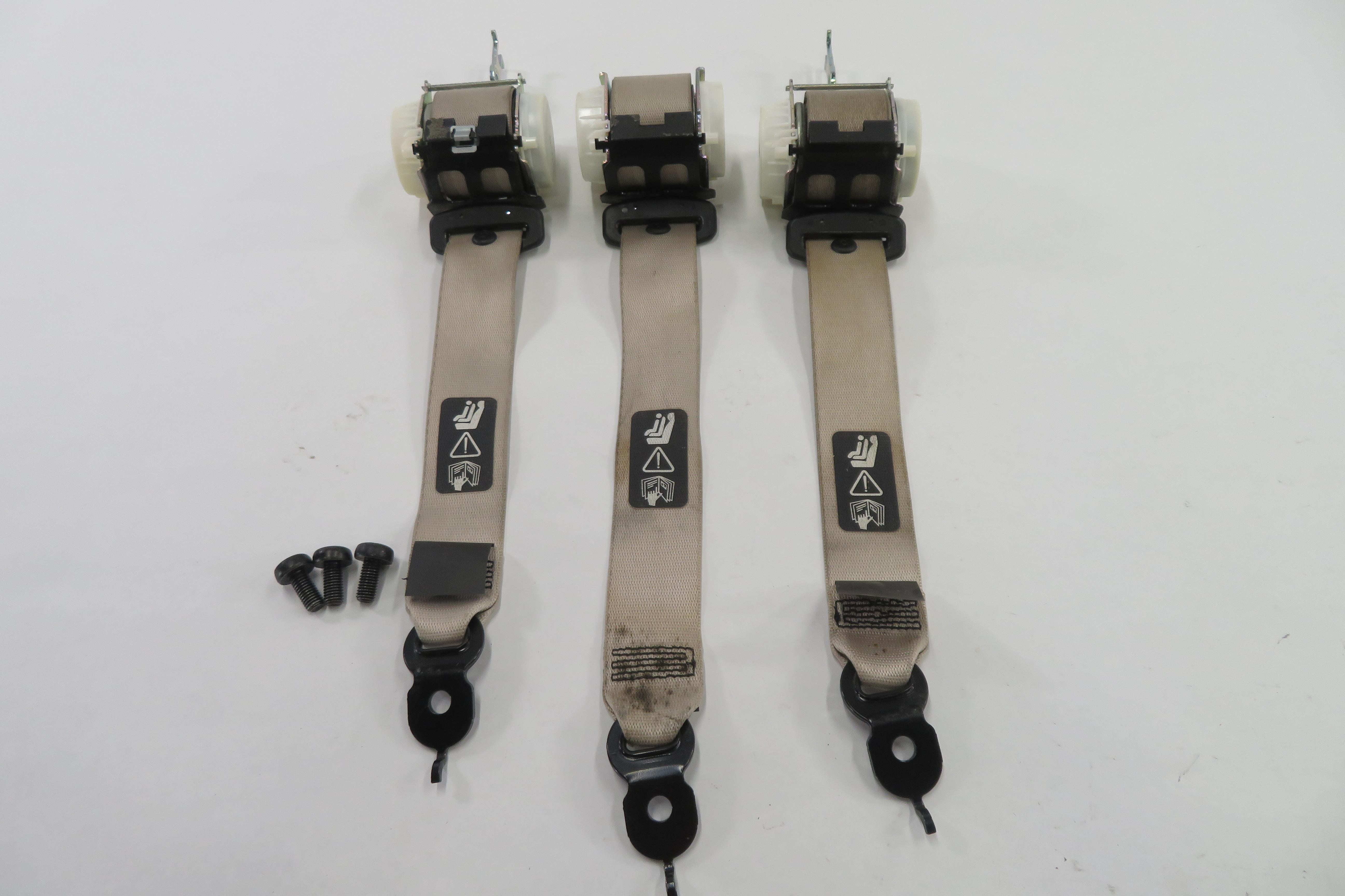 2009 BMW 750i (F01) REAR SEAT SEATBELT RETRACTOR SET-3 (OYSTER) — exact item pictured