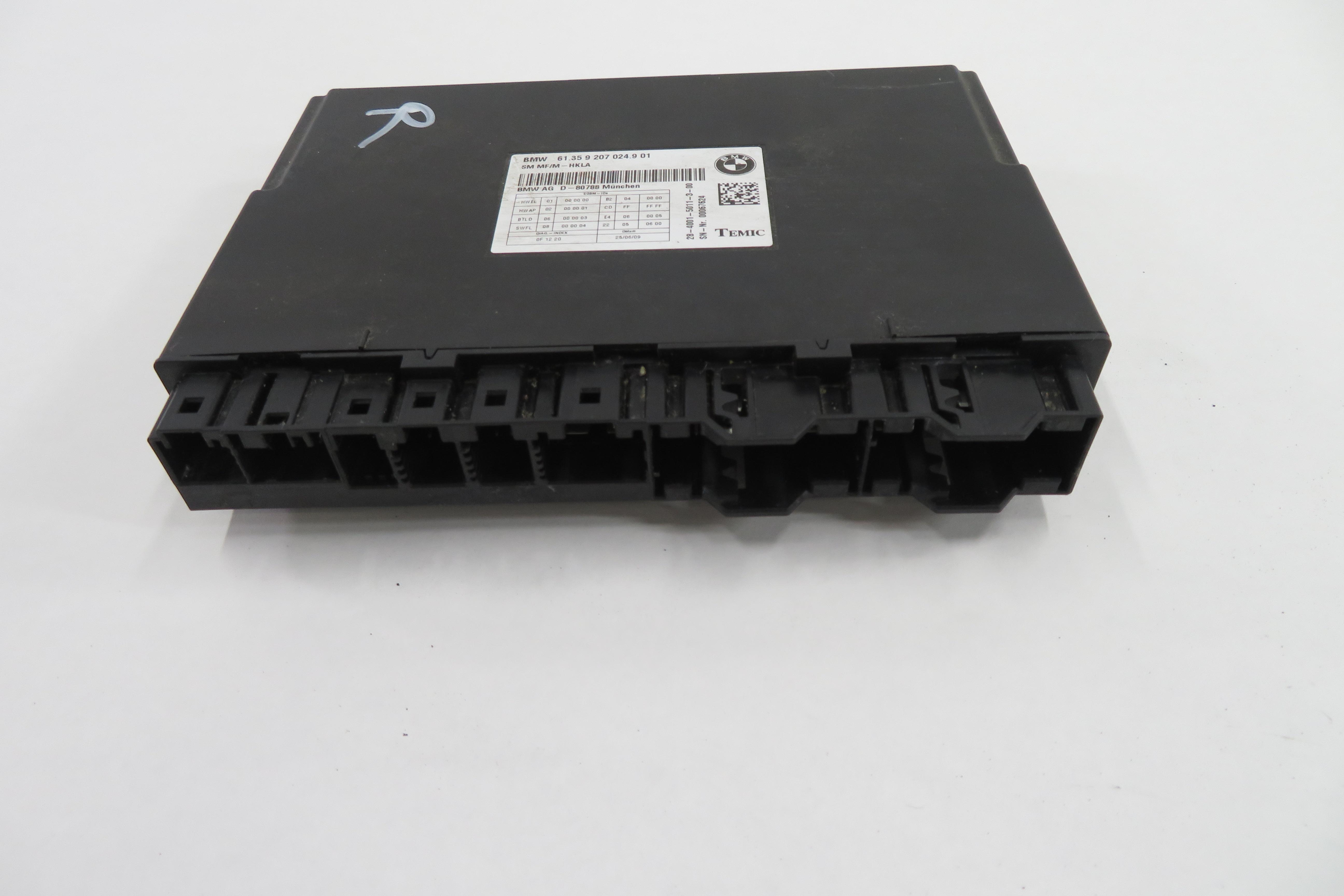 2009-2010 BMW 750i 760i (F01) FRONT COMFORT SEAT MEMORY CONTROL MODULE COMPUTER — exact item pictured
