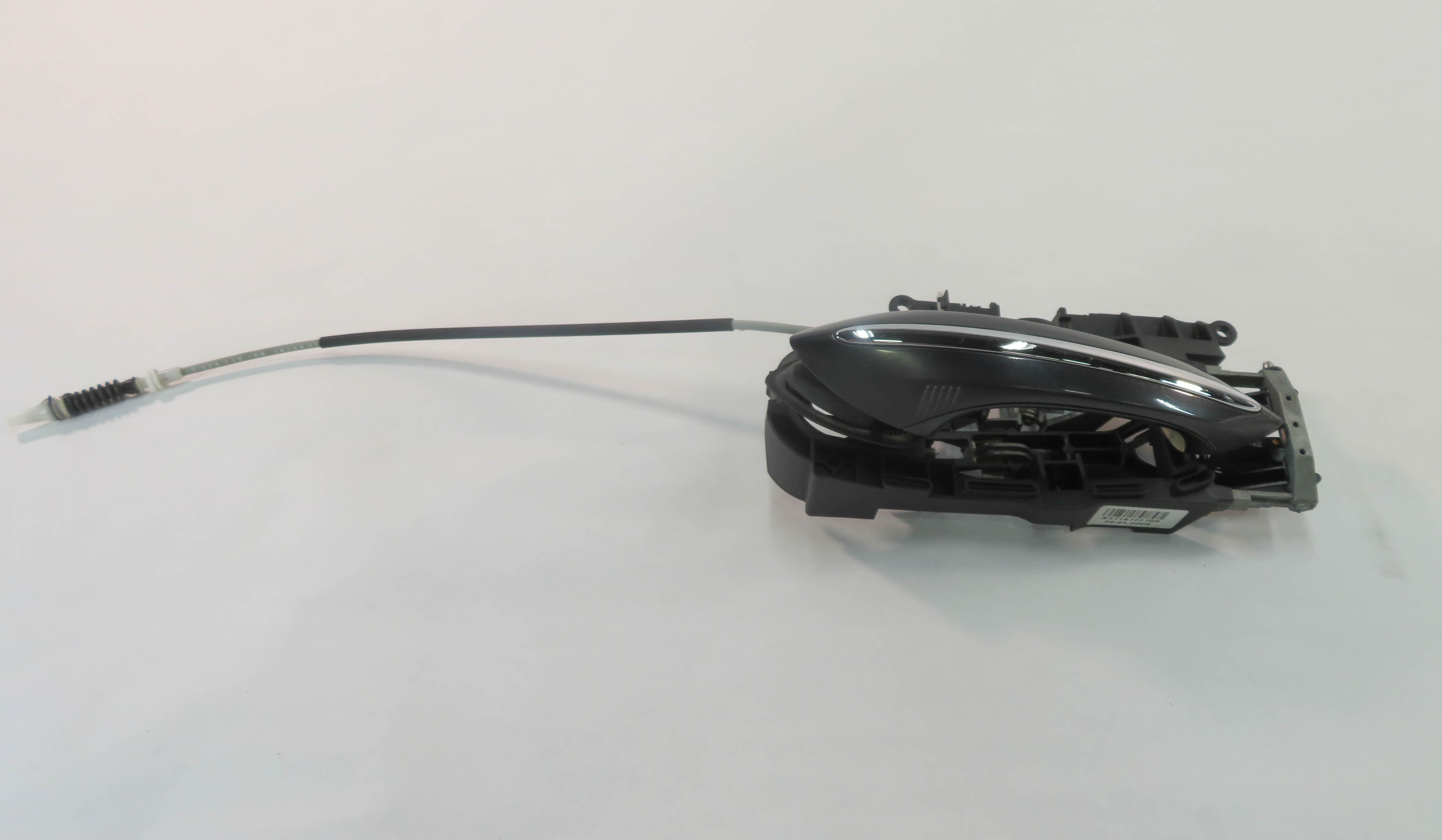 09-18 BMW 528i 535i 550i 740i 750i 760i LEFT REAR COMFORT DOOR HANDLE (GRAY A90) — exact item pictured