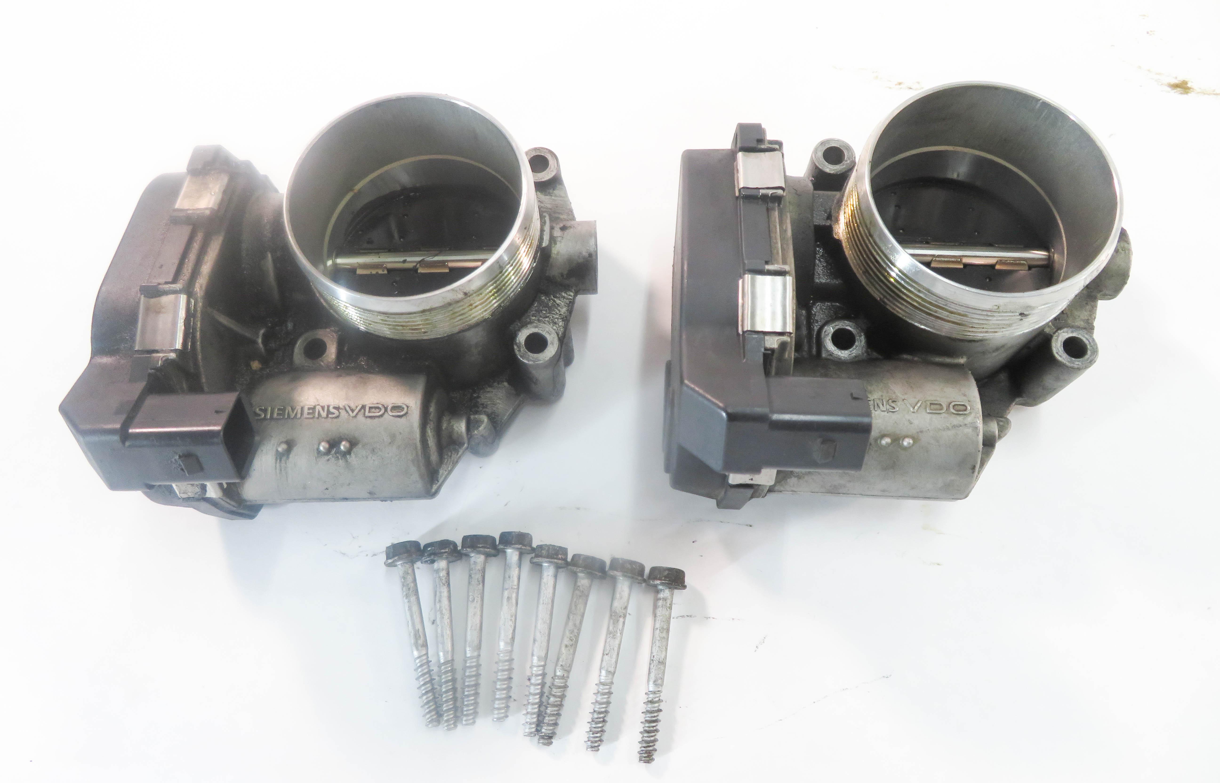 08-18 BMW 550i 650i 750i B6 B7 M5 M6 X5 X6 4.4L TWIN TURBO THROTTLE BODY SET-2 — exact item pictured