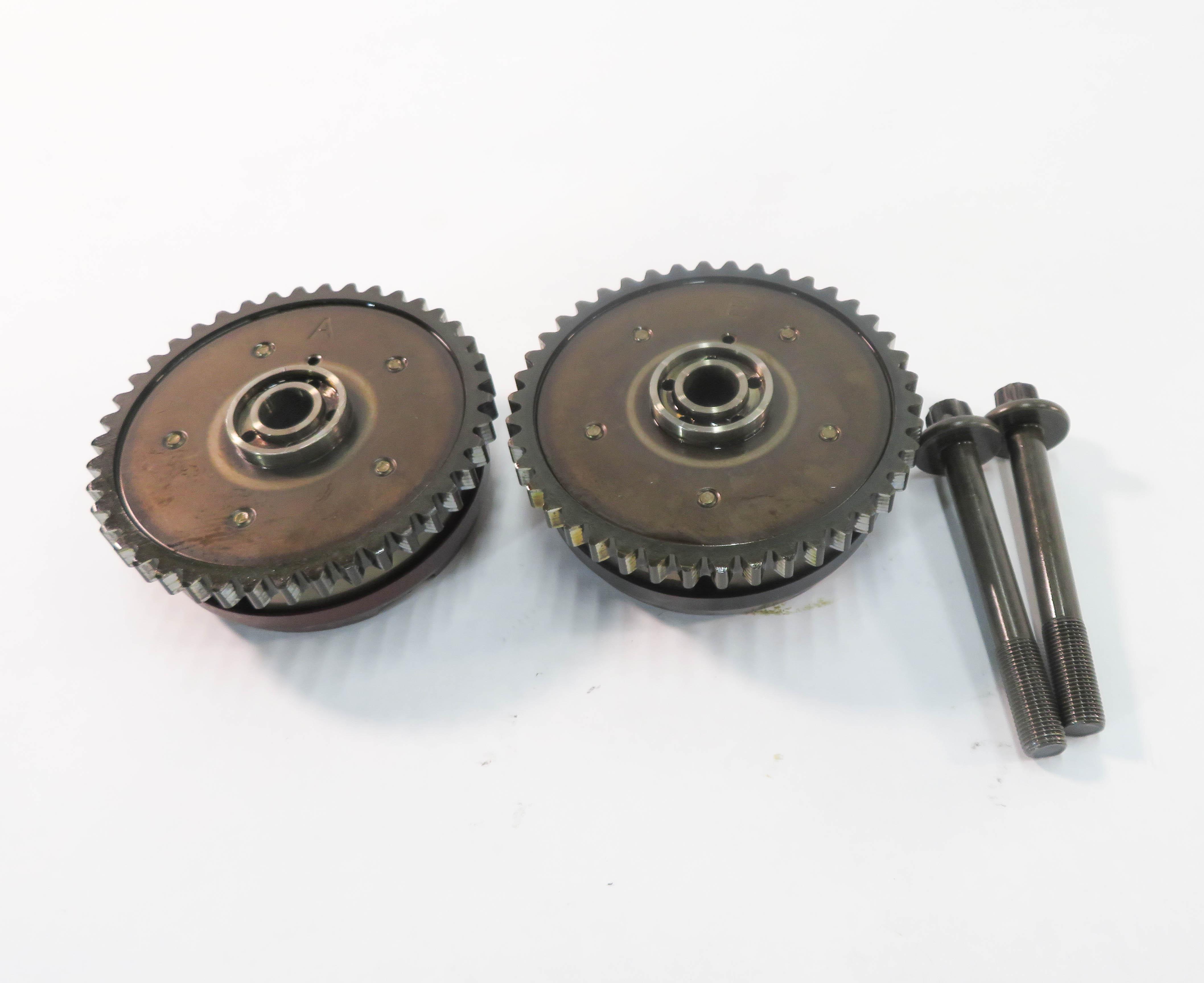 2009 BMW 750i (F01) 4.4L N63 - LEFT ENGINE INTAKE & EXHAUST TIMING GEAR SET — exact item pictured