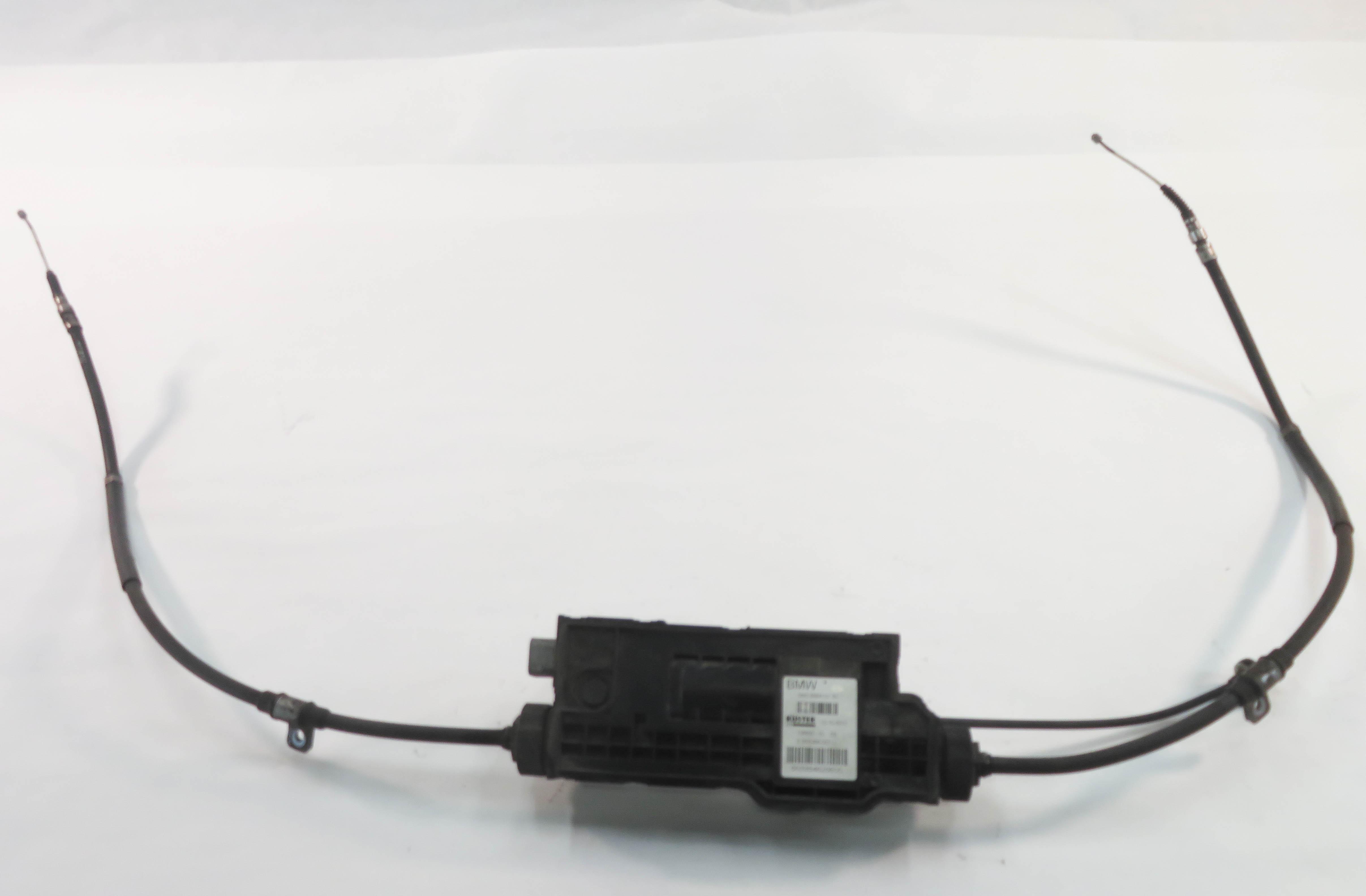 2014 BMW 740i (F01) EMERGENCY PARKING BRAKE ACTUATOR w/ CABLES — exact item pictured