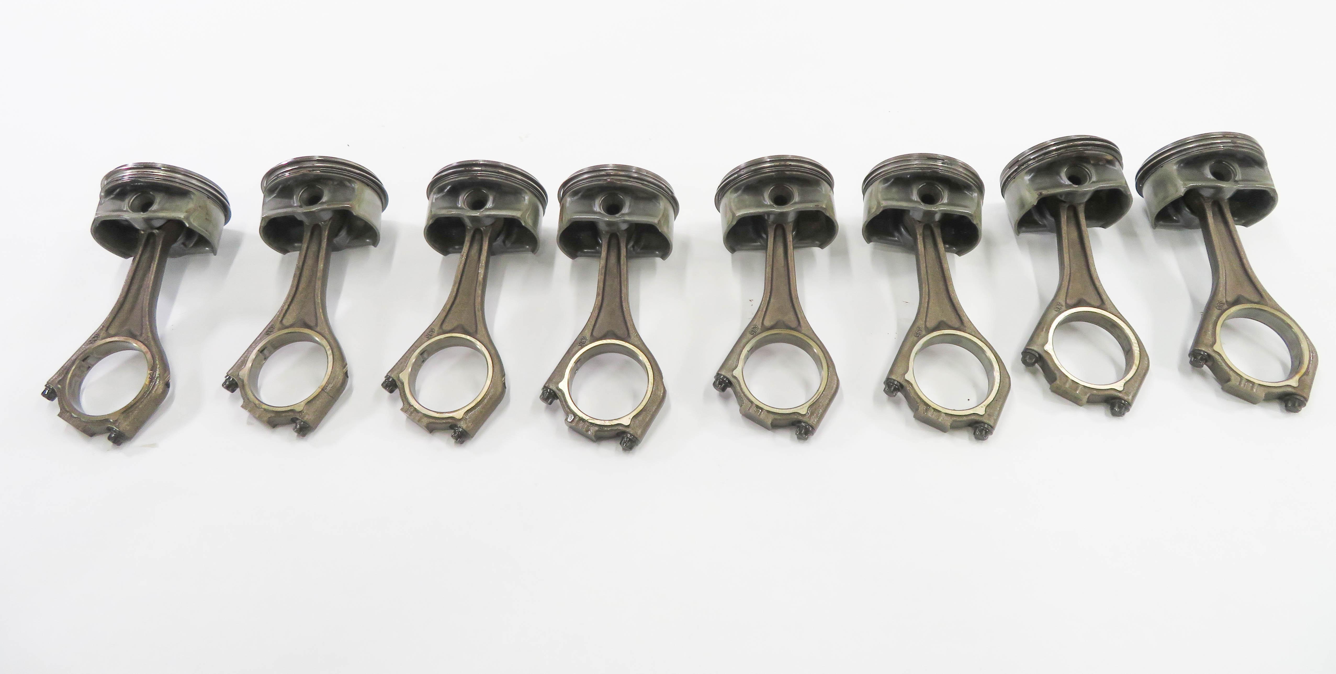 04-10 BMW 550i 650i 750i X5 (E60 E65 E66 E70) 4.8L N62 V8 ENGINE PISTON SET-8 — exact item pictured