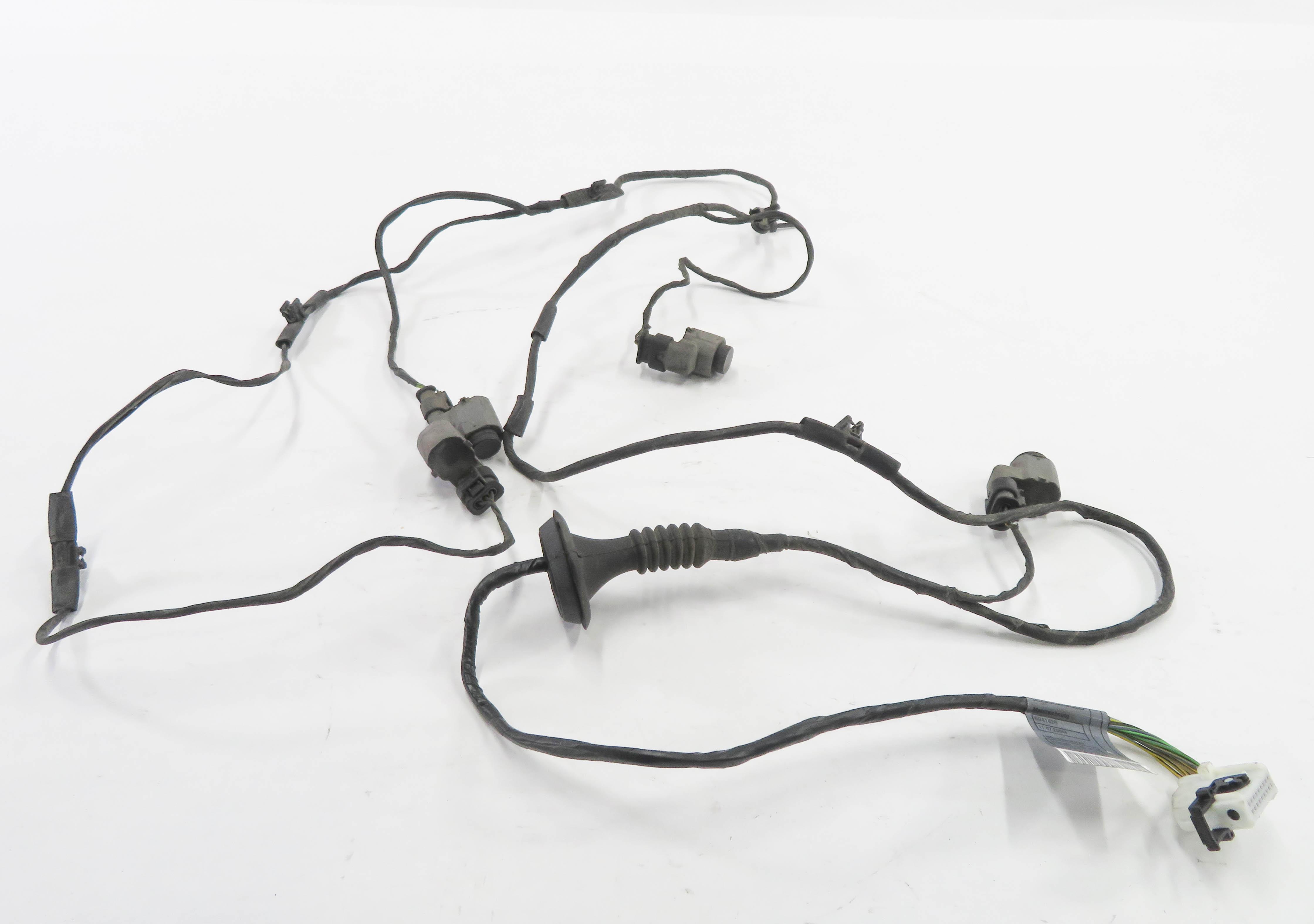 2008 BMW X5 (E70) REAR PDC PARK DISTANCE SENSOR SET-4 w/ HARNESS (BLACK) — exact item pictured