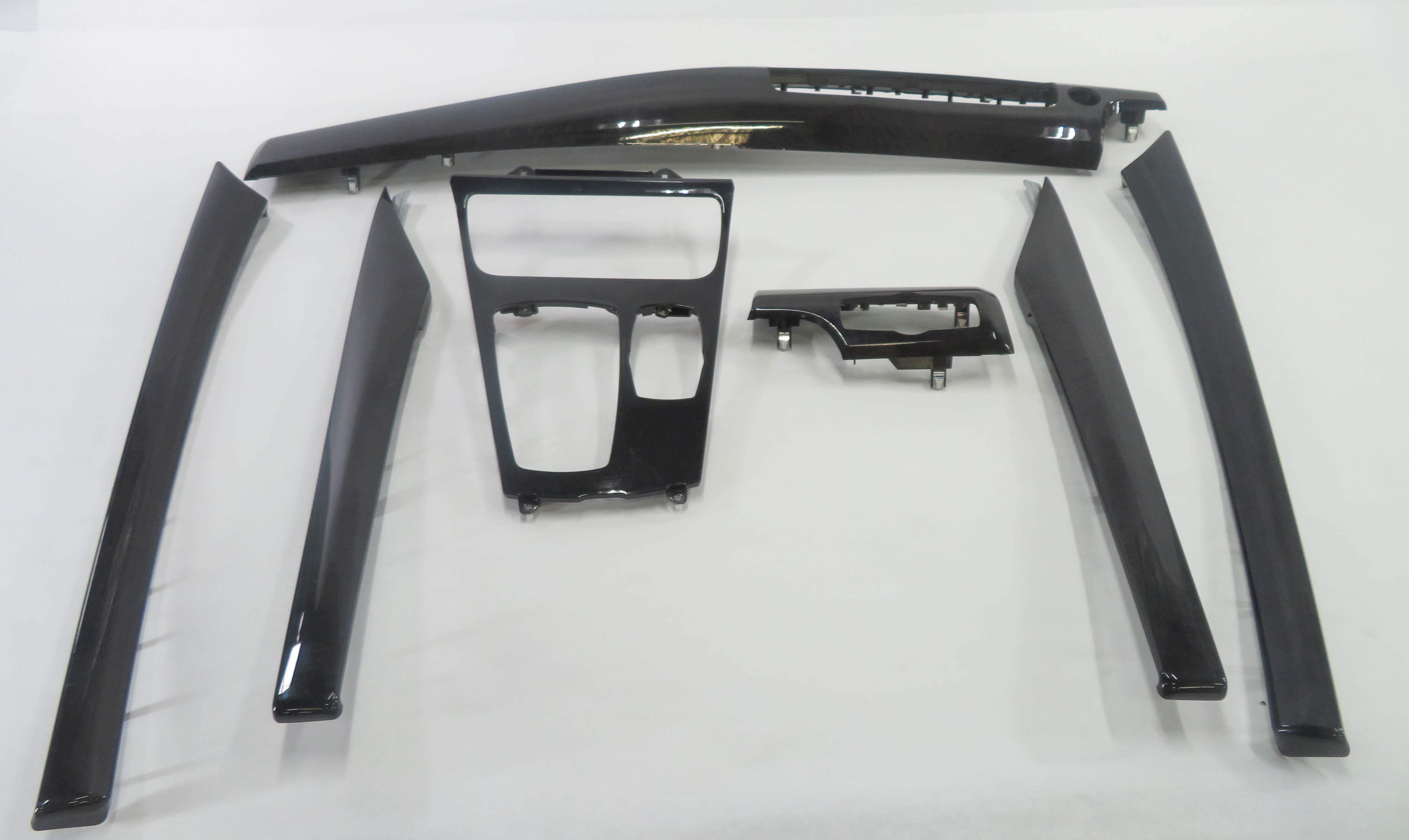 2011 BMW 535iGT (F07) DASH DOOR CONSOLE (FINE ASH GRAIN) WOOD TRIM SET-7 — exact item pictured