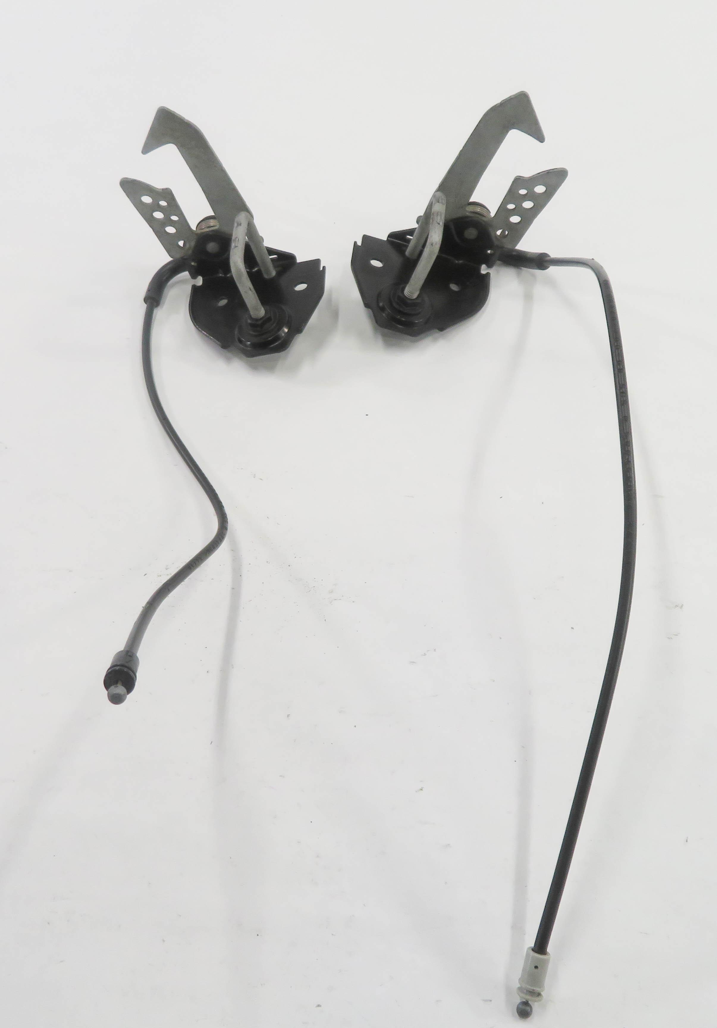 2011 BMW 535iGT (F07) FRONT LEFT & RIGHT UPPER HOOD LOCK LATCH SET-2 w/ CABLES — exact item pictured